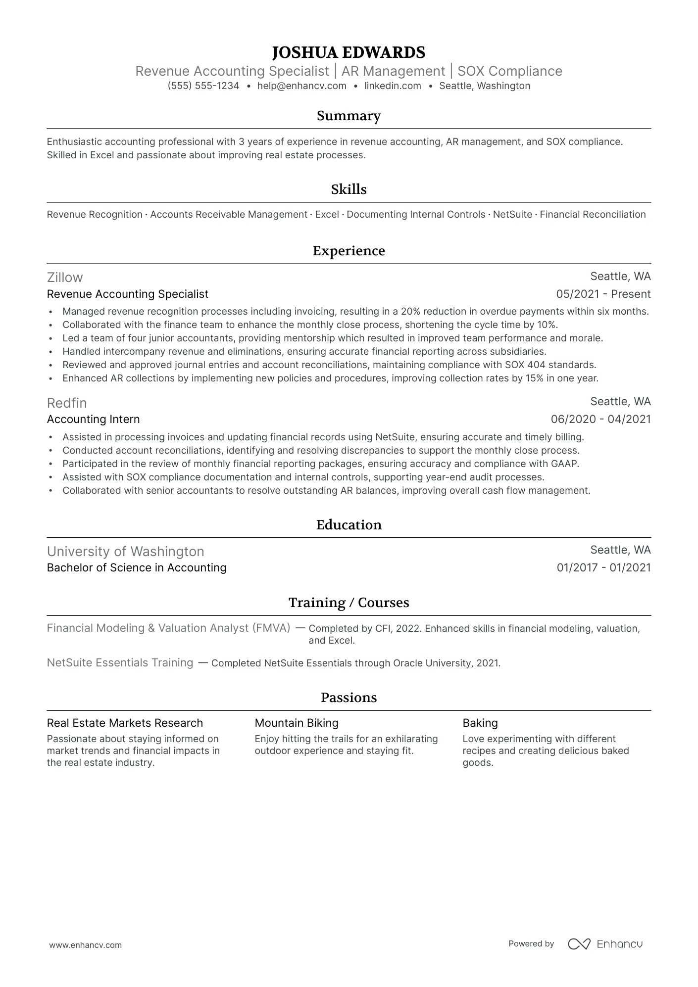 Revenue Accounting Manager Resume Example Resume Example