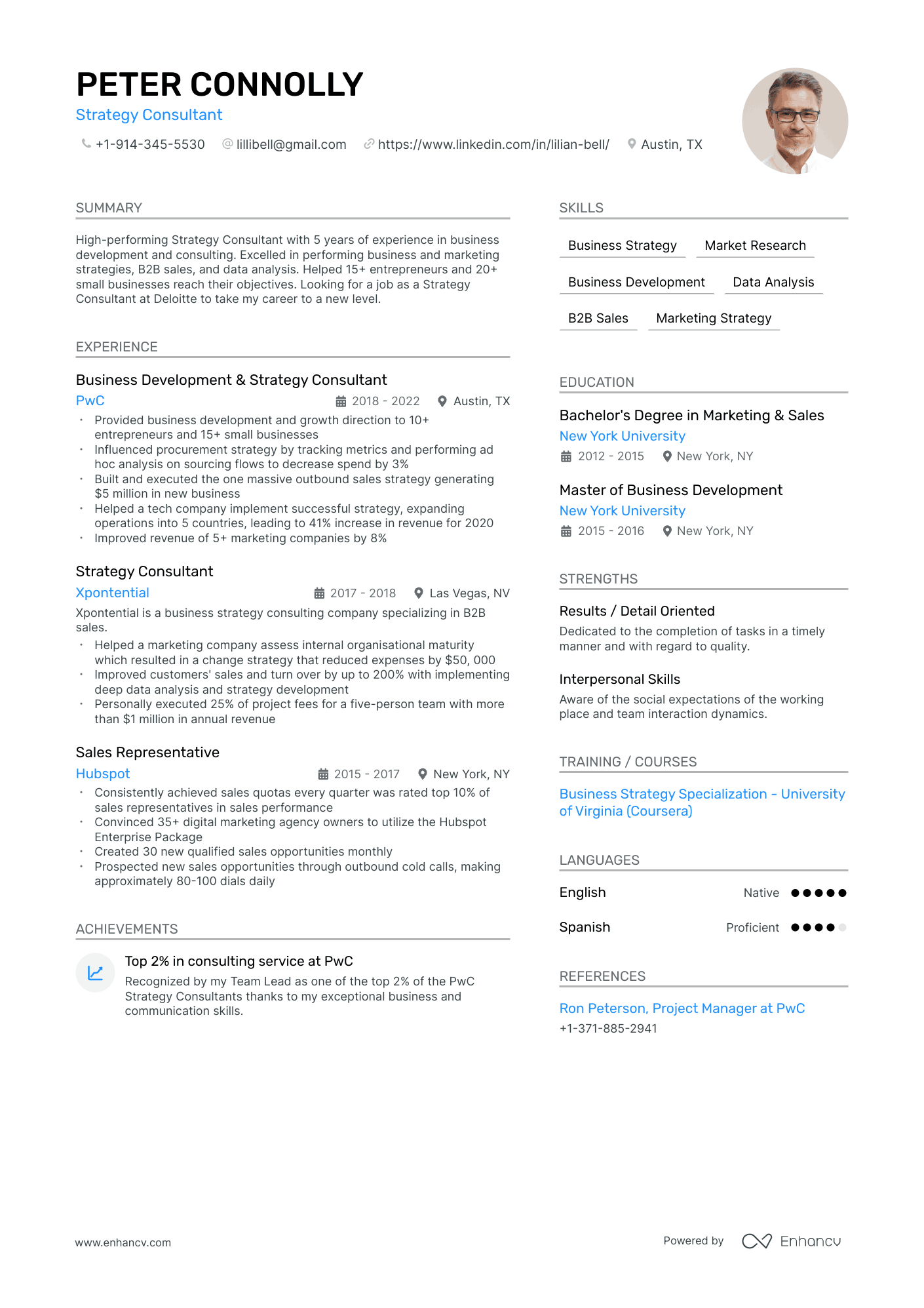 Deloitte resume example