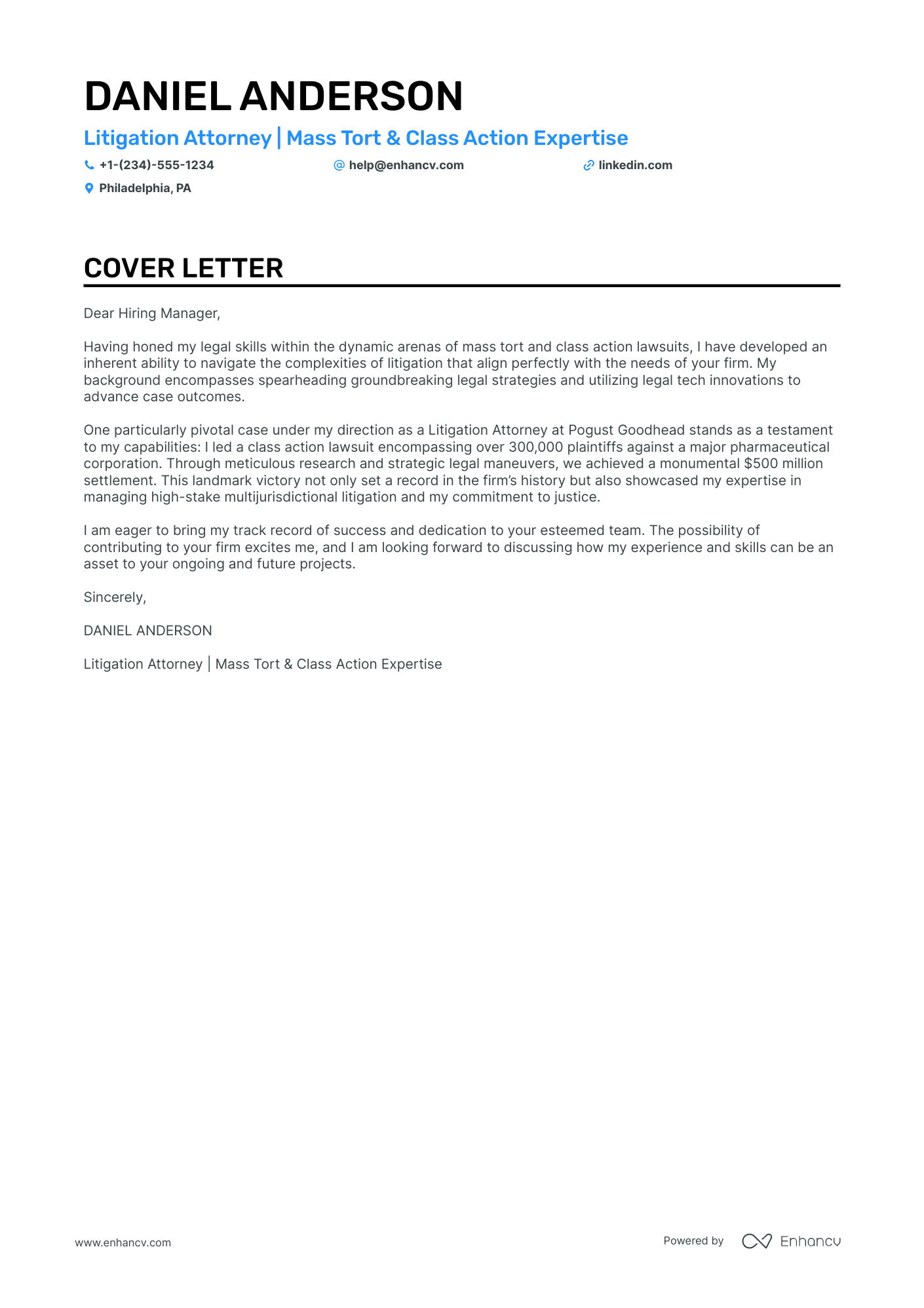 Attorney cover letter