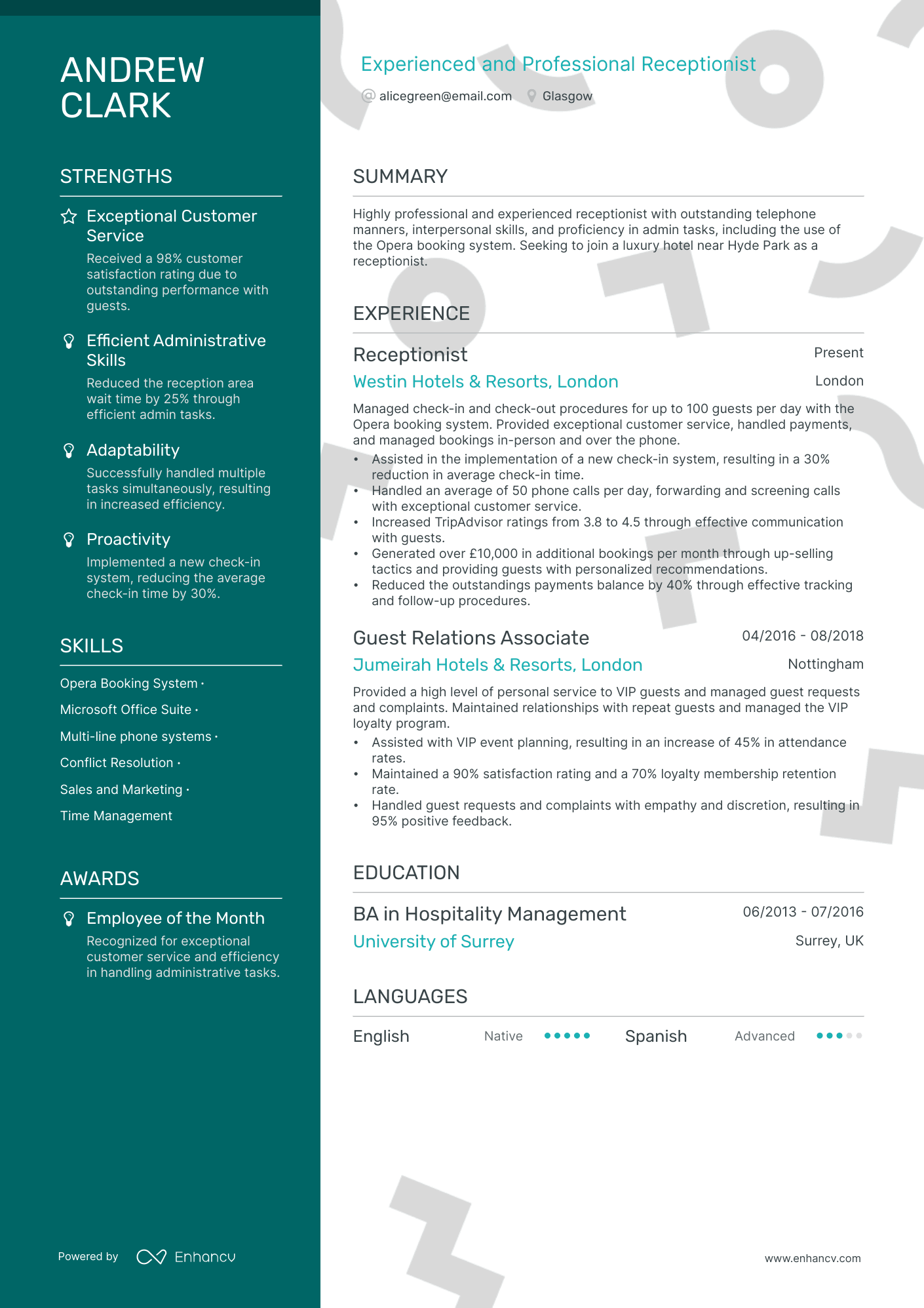 3 Receptionist CV Examples For 2024