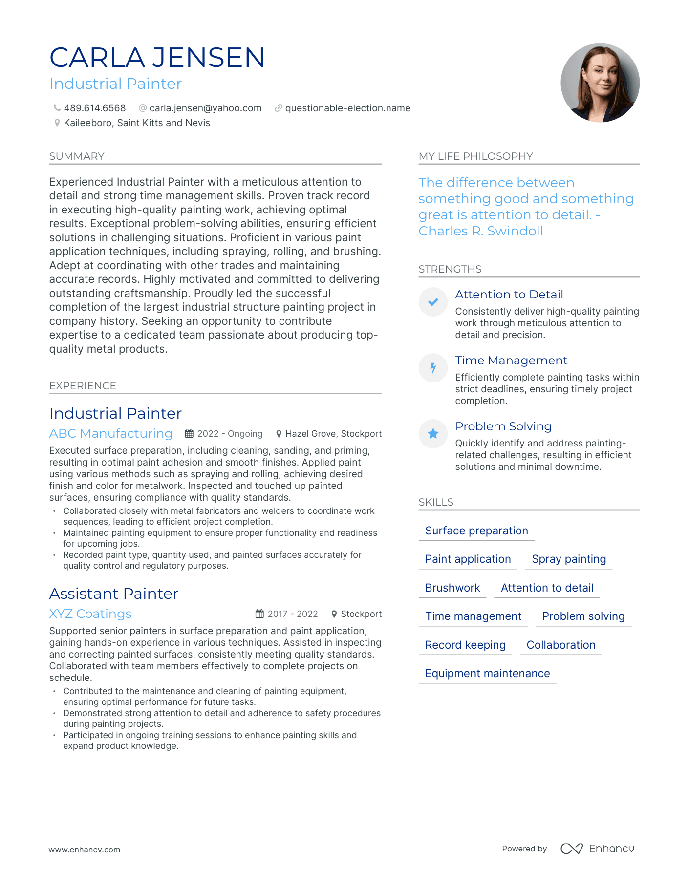 3 Industrial Painter Resume Examples How To Guide For 2023