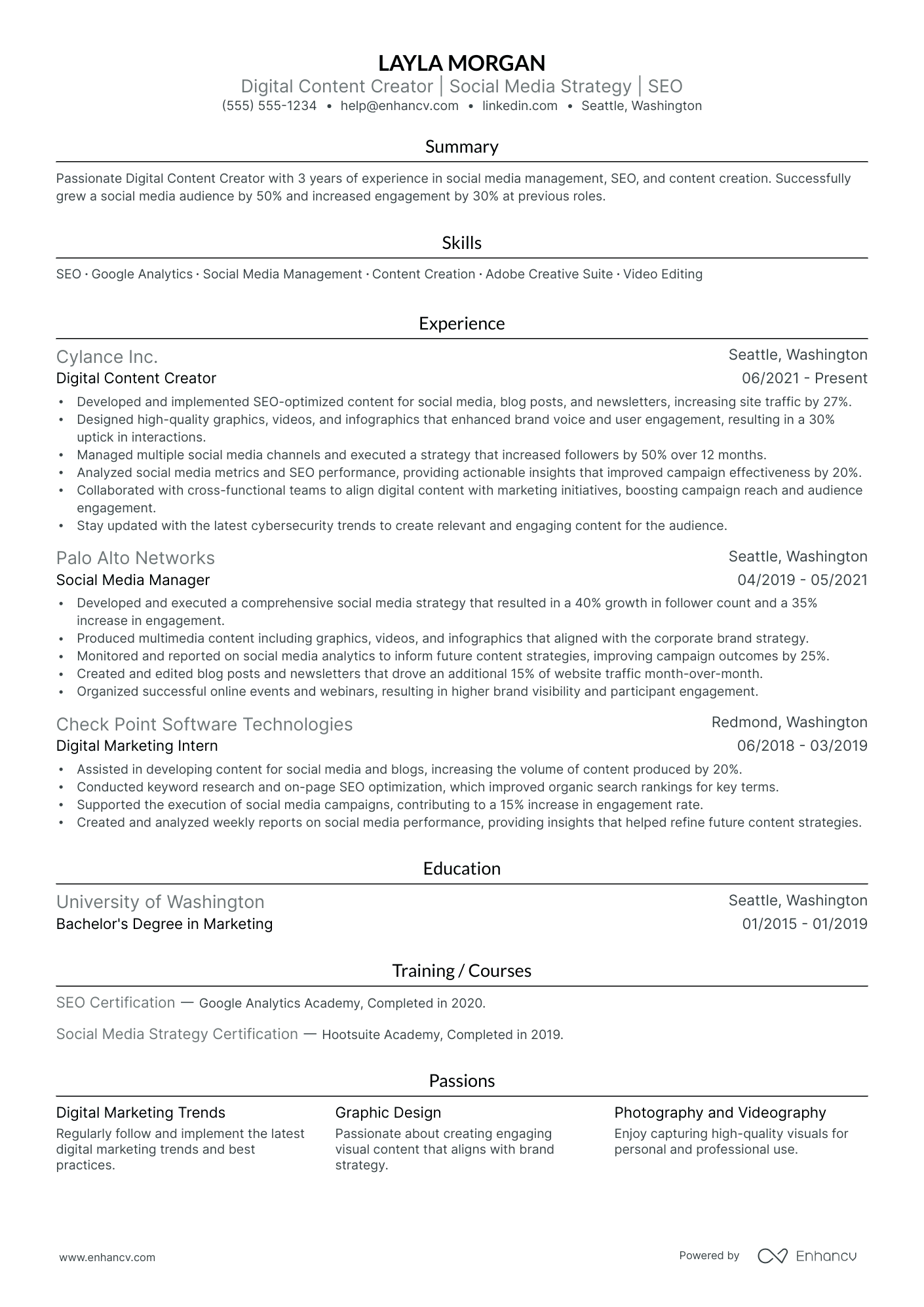 Digital Content Creator Resume Example Resume Example