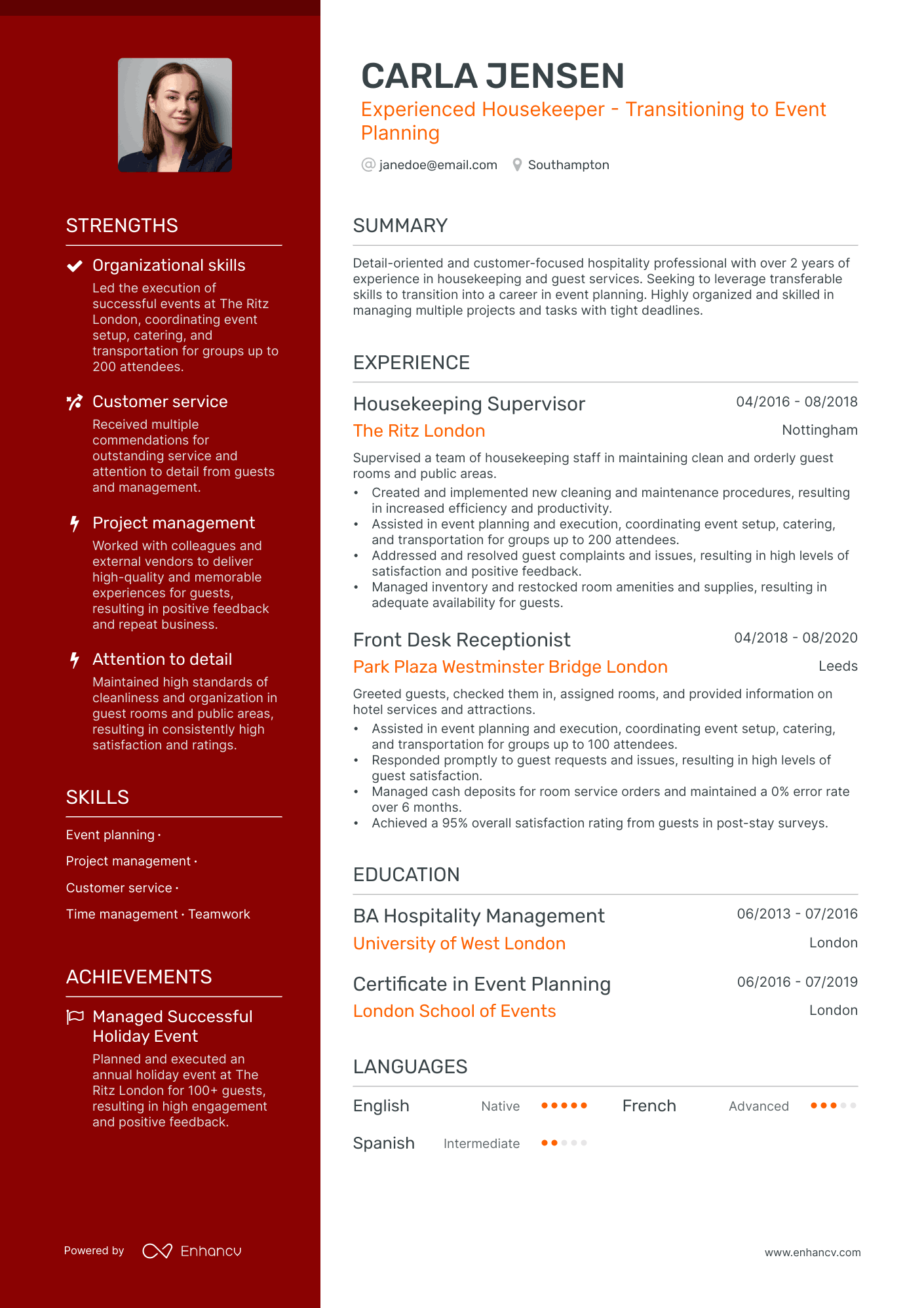 3 Housekeeper CV Examples For 2024   Image 