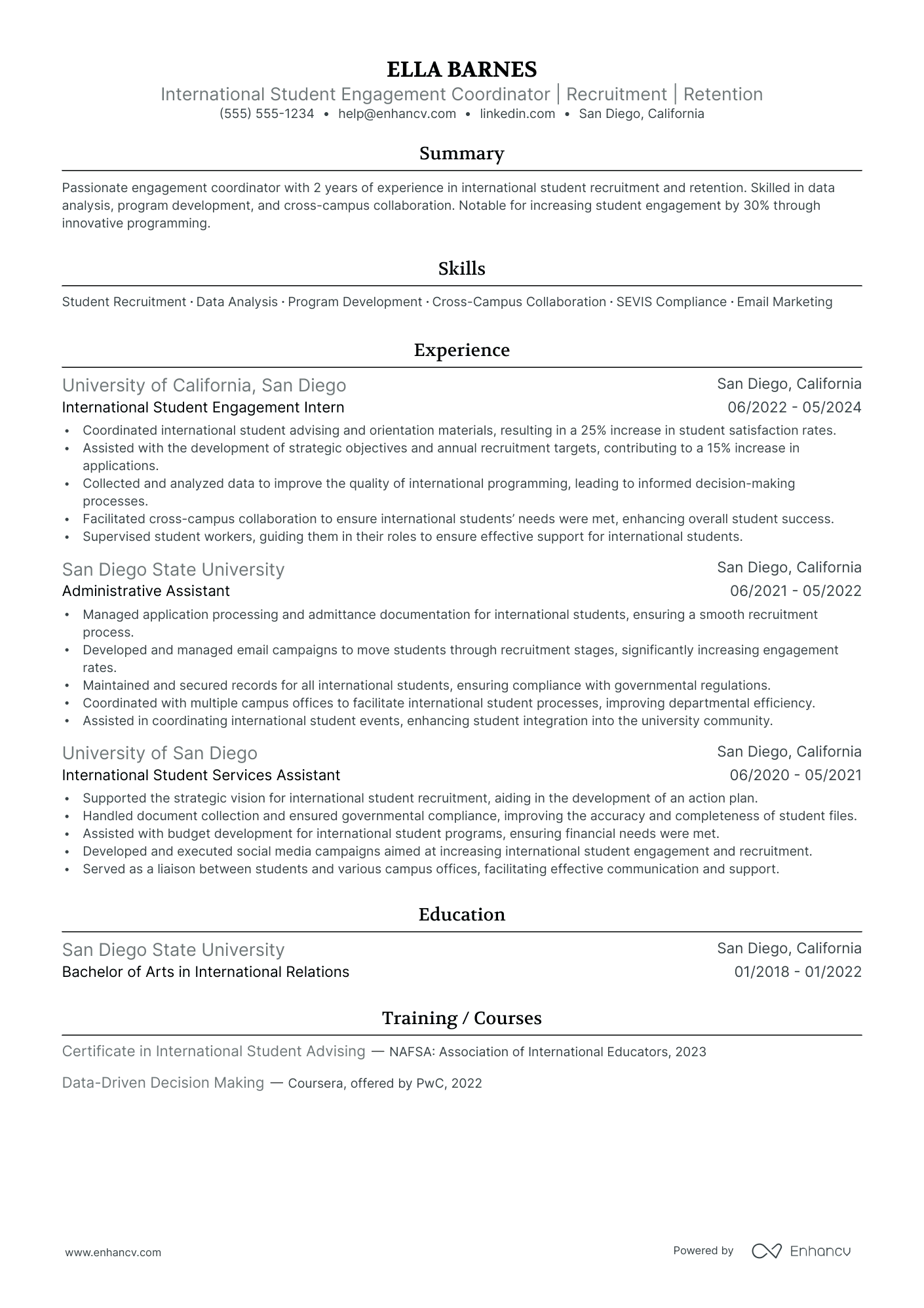 International Client Relations Manager Resume Example Resume Example