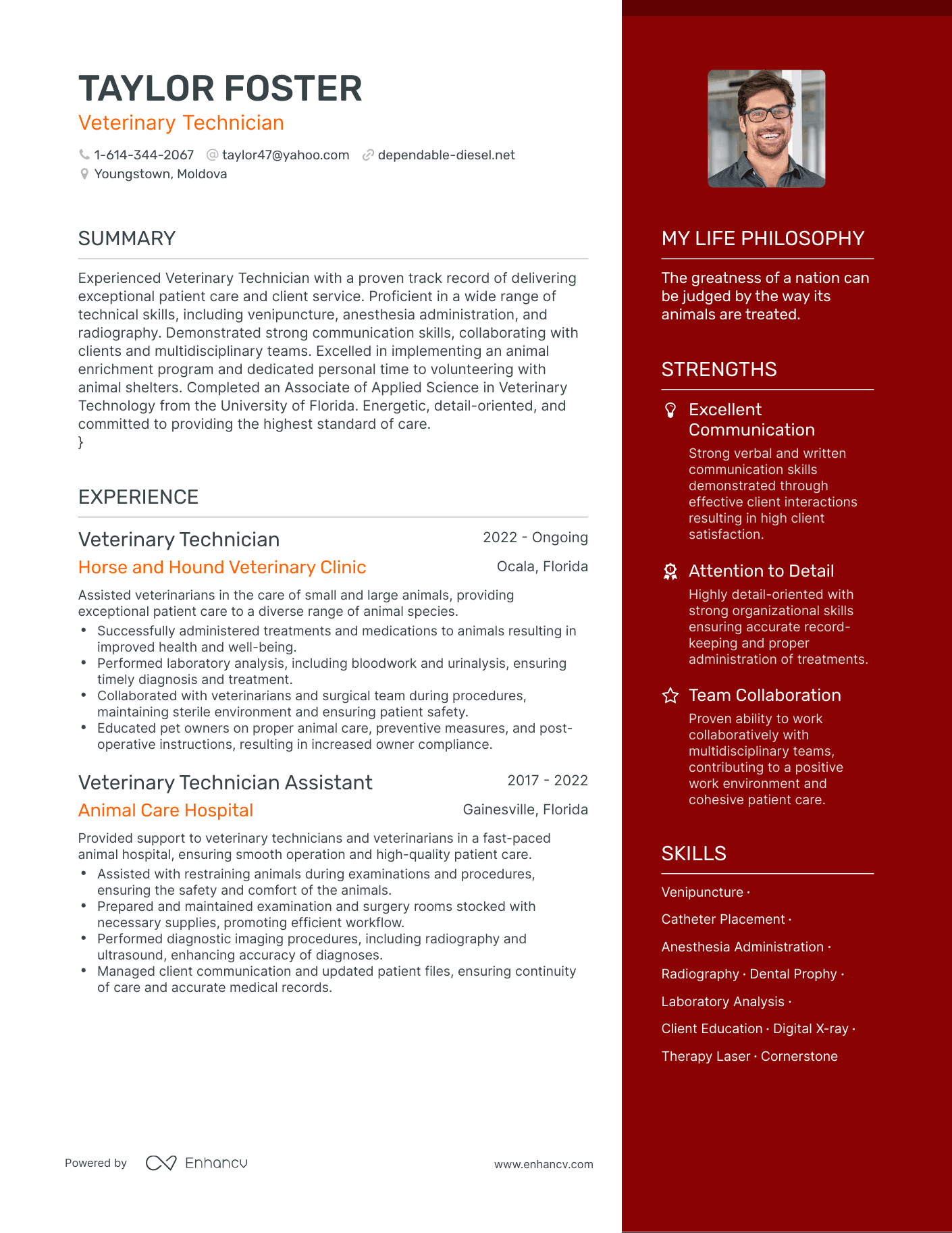 Animal Assistant Resume Examples