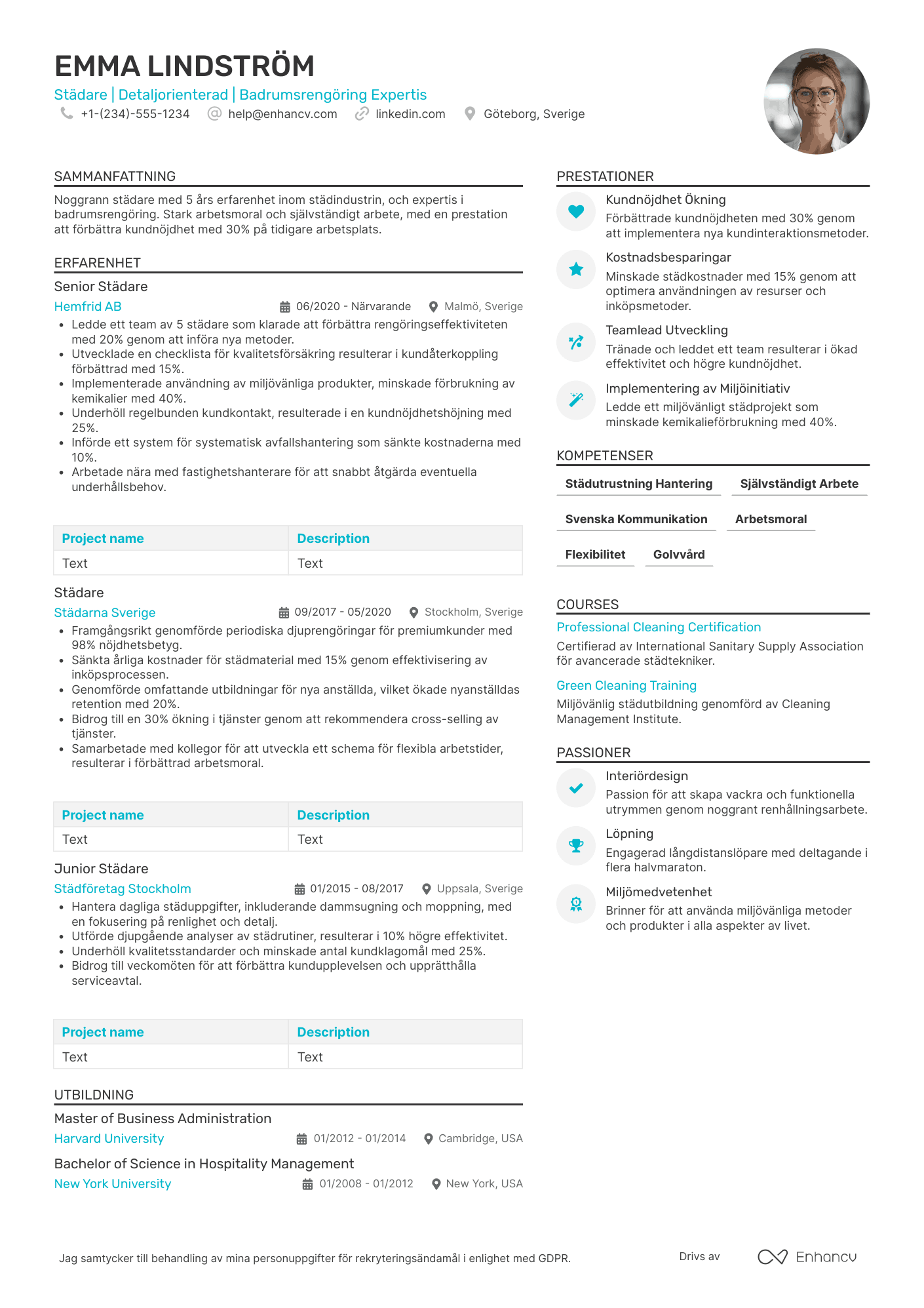 Städare CV