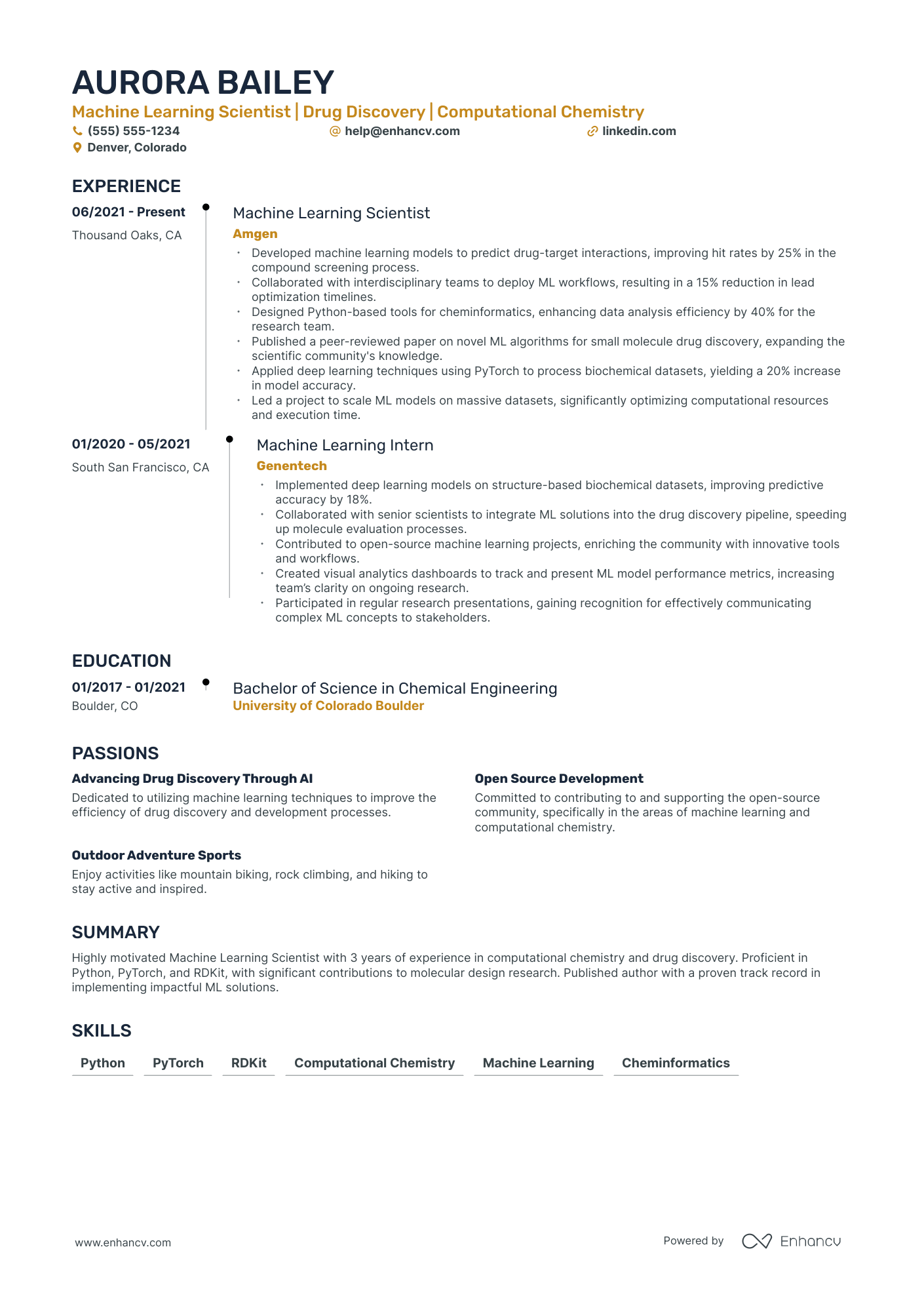 Machine Learning Scientist Resume Example Resume Example