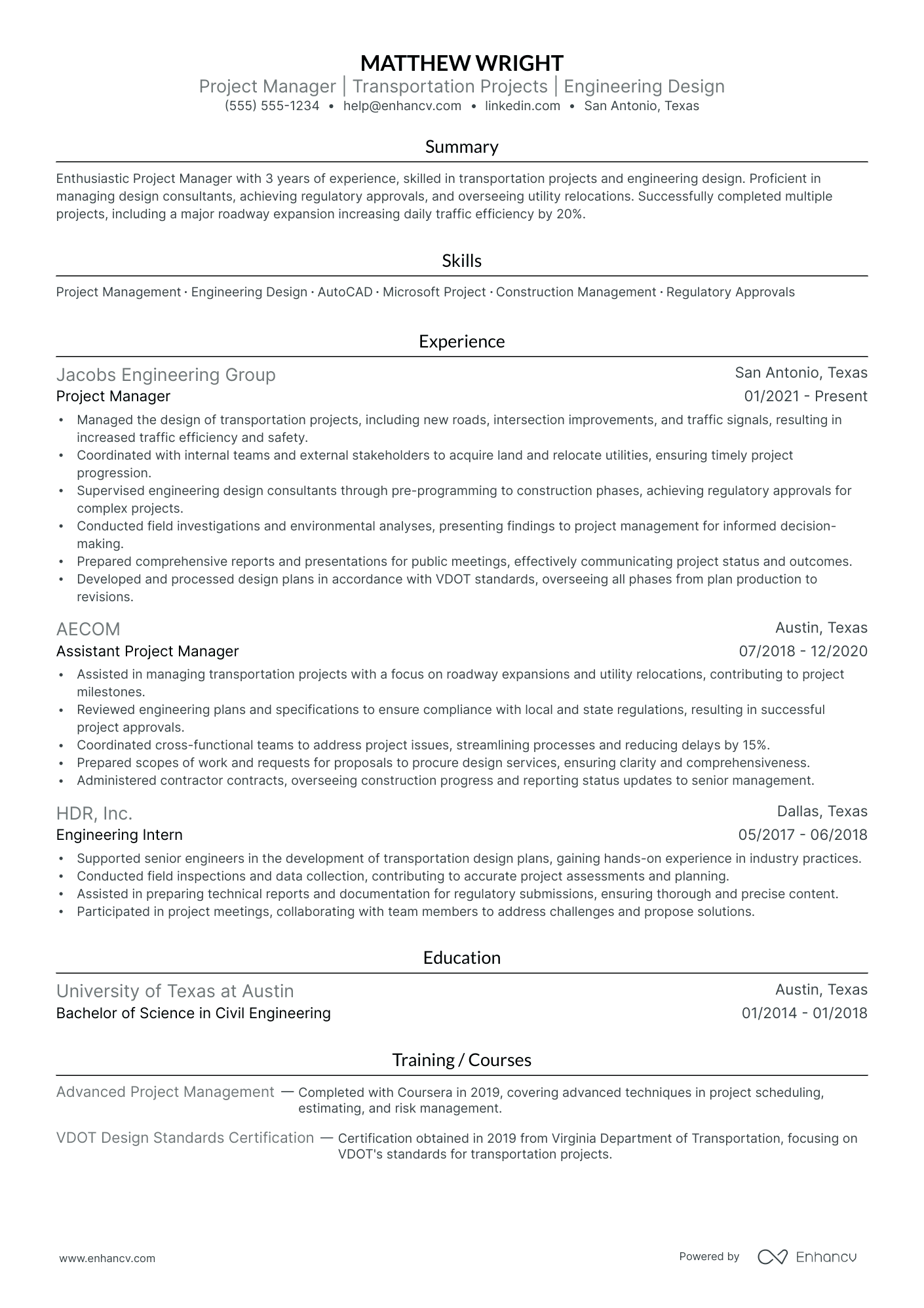 Senior Project Contractor Resume Example Resume Example