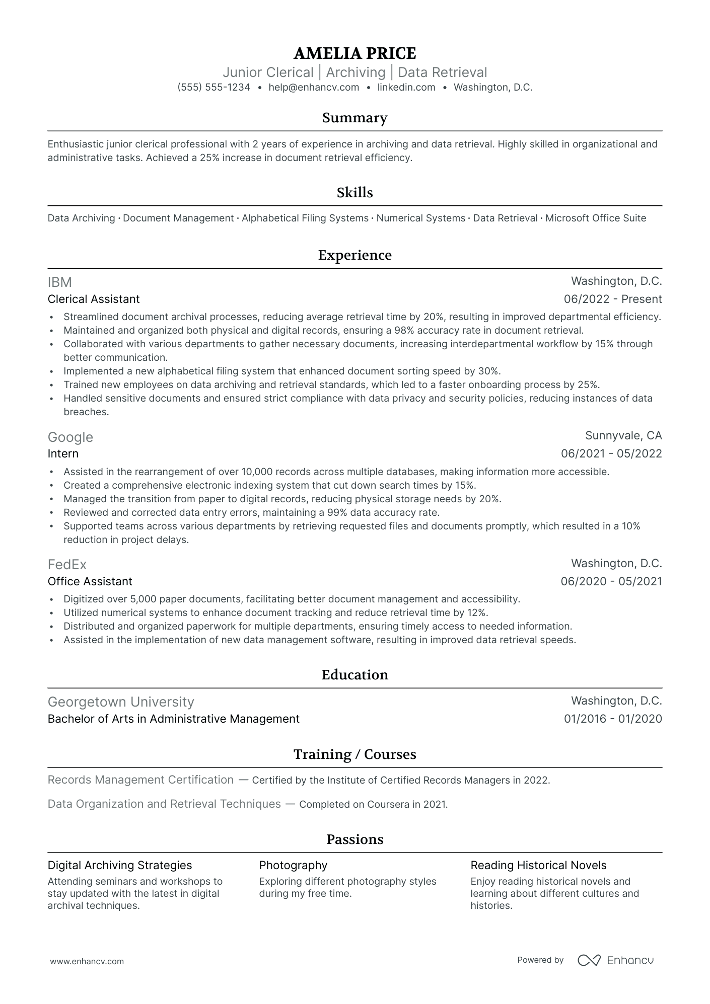 Senior File Clerk Resume Example Resume Example