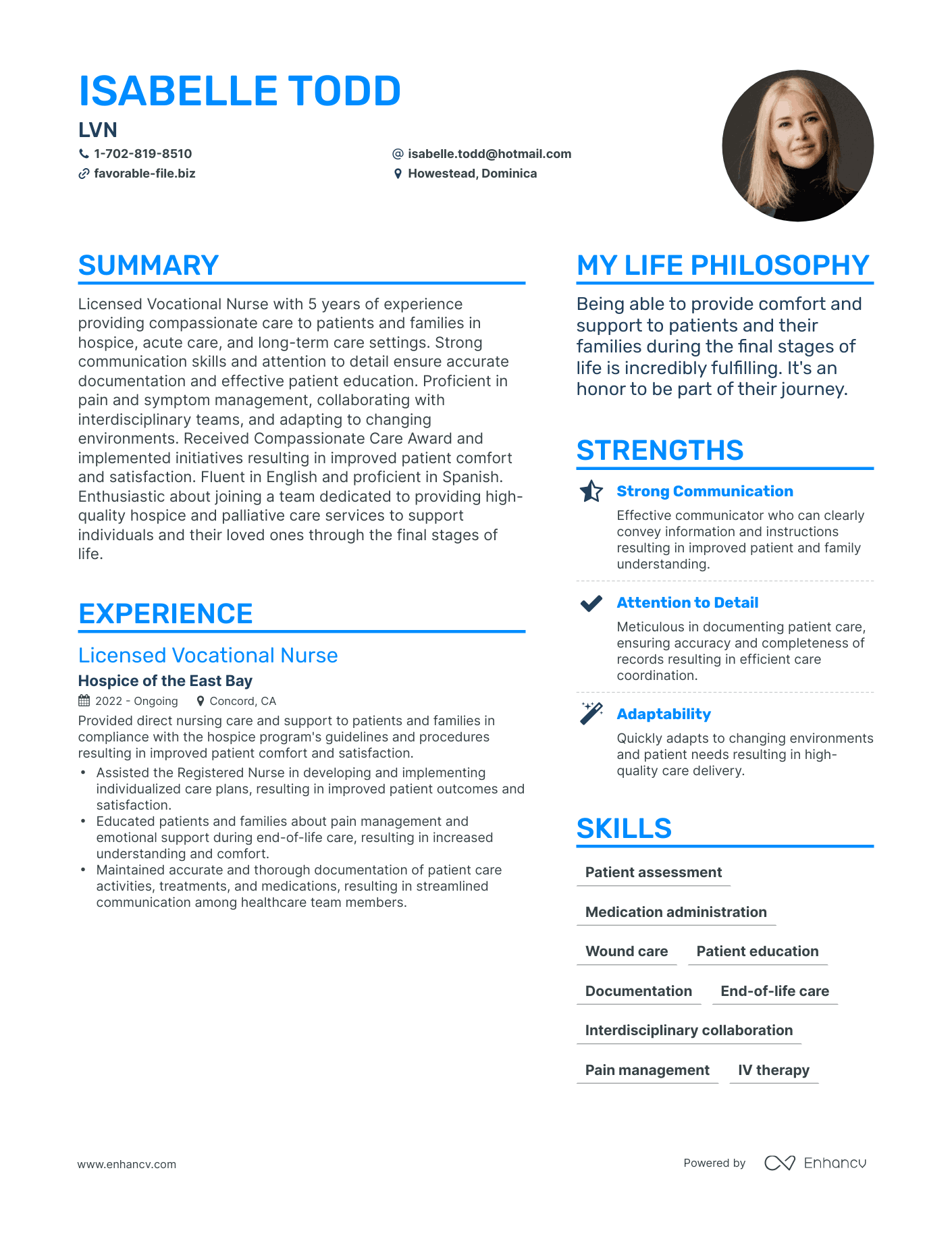 3 LVN Resume Examples & HowTo Guide for 2023