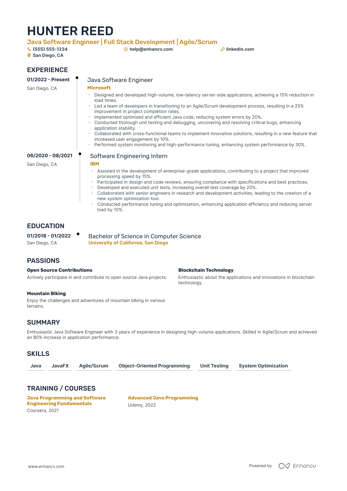 Java API Developer Resume Example Resume Example