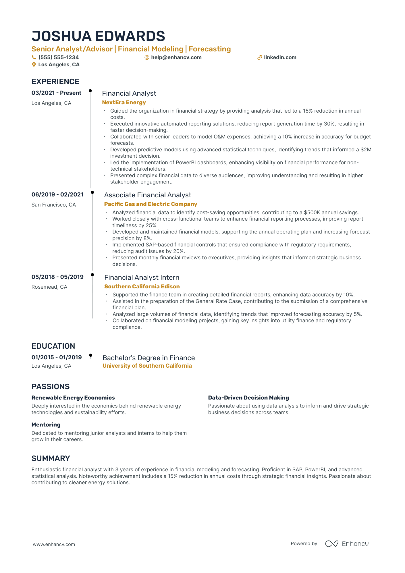 Data Modeling Consultant resume example