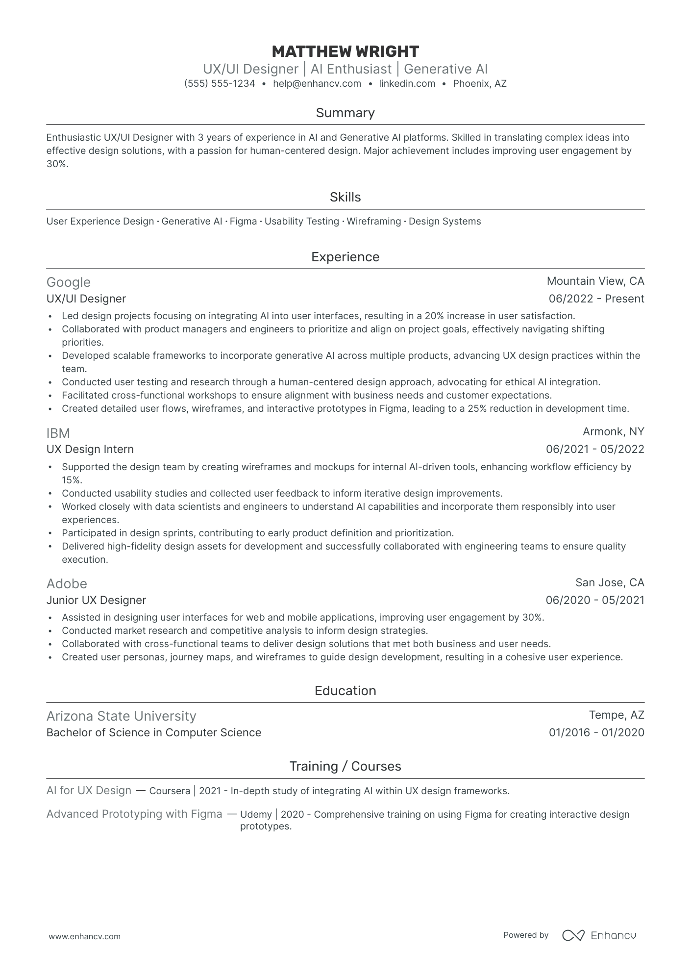 Lead UI Designer Resume Example Resume Example