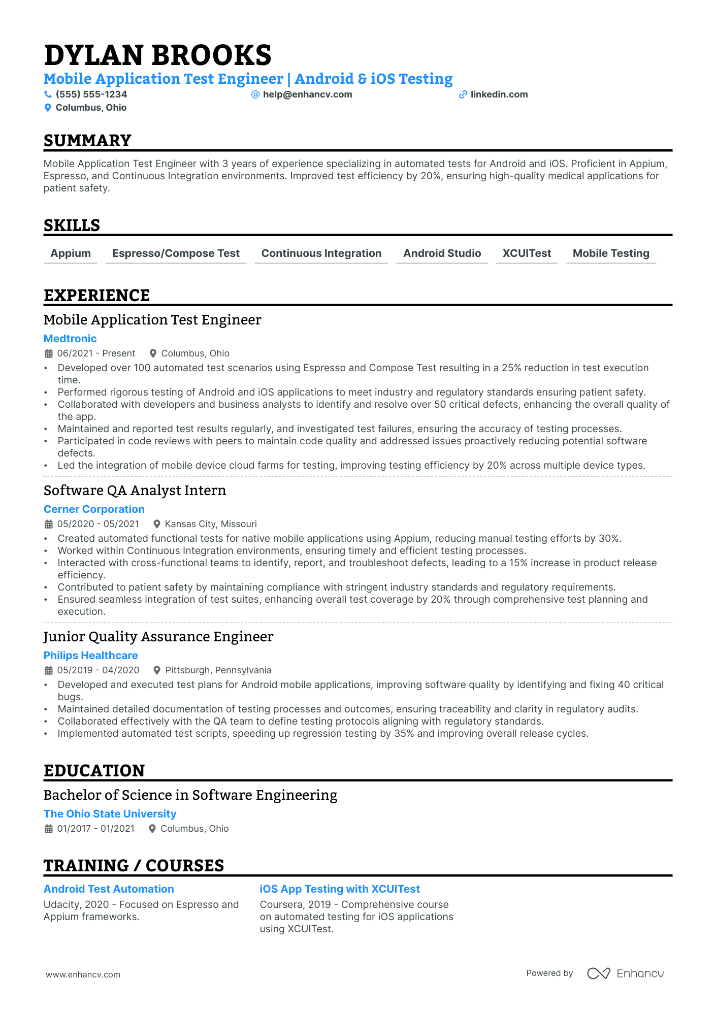 Mobile QA Tester Resume Example Resume Example