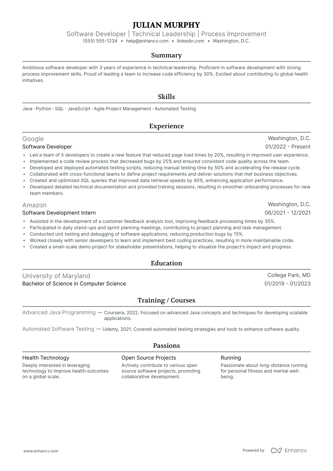 IT Manager resume example