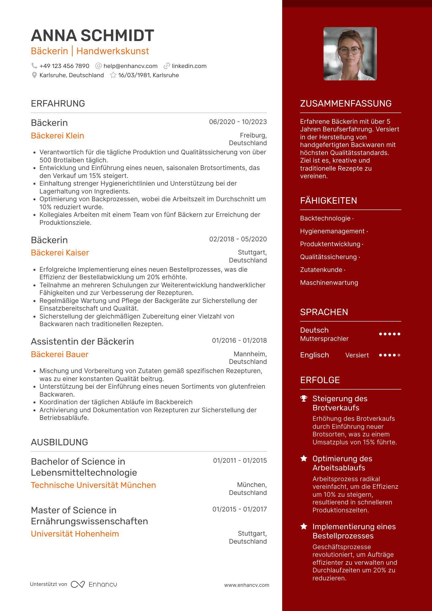 Bäcker CV