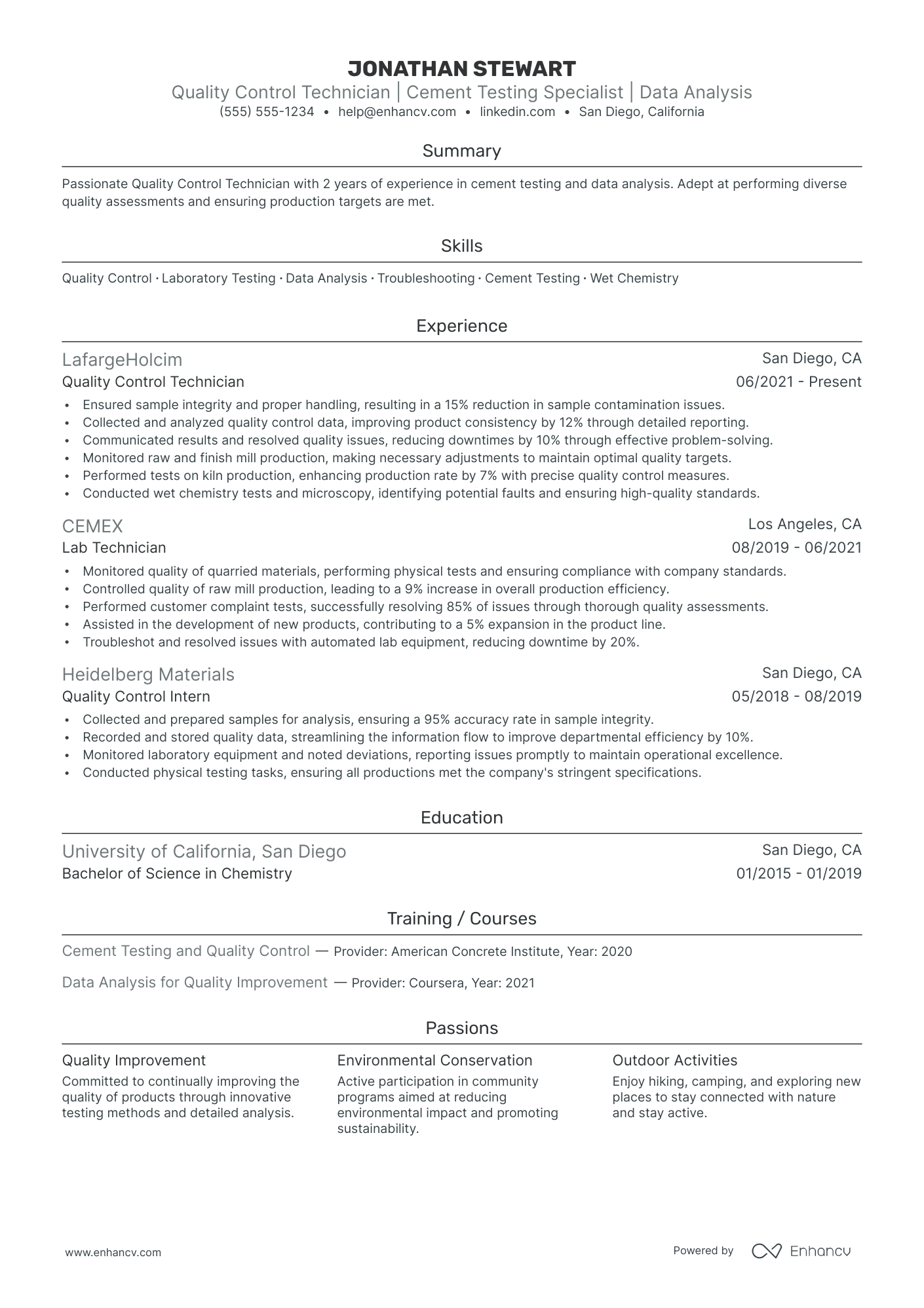 Quality Control Technician Resume Example Resume Example