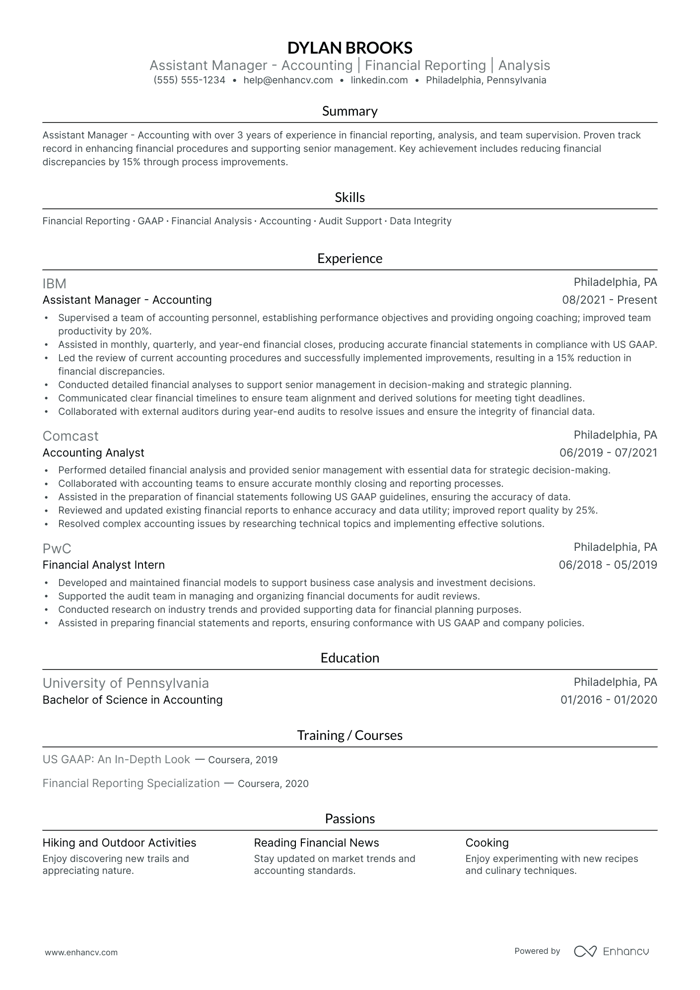 Associate Accounting Manager Resume Example Resume Example