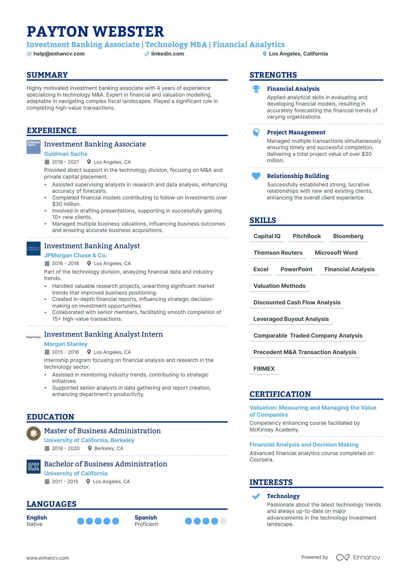 A double column timeline resume template with company logos