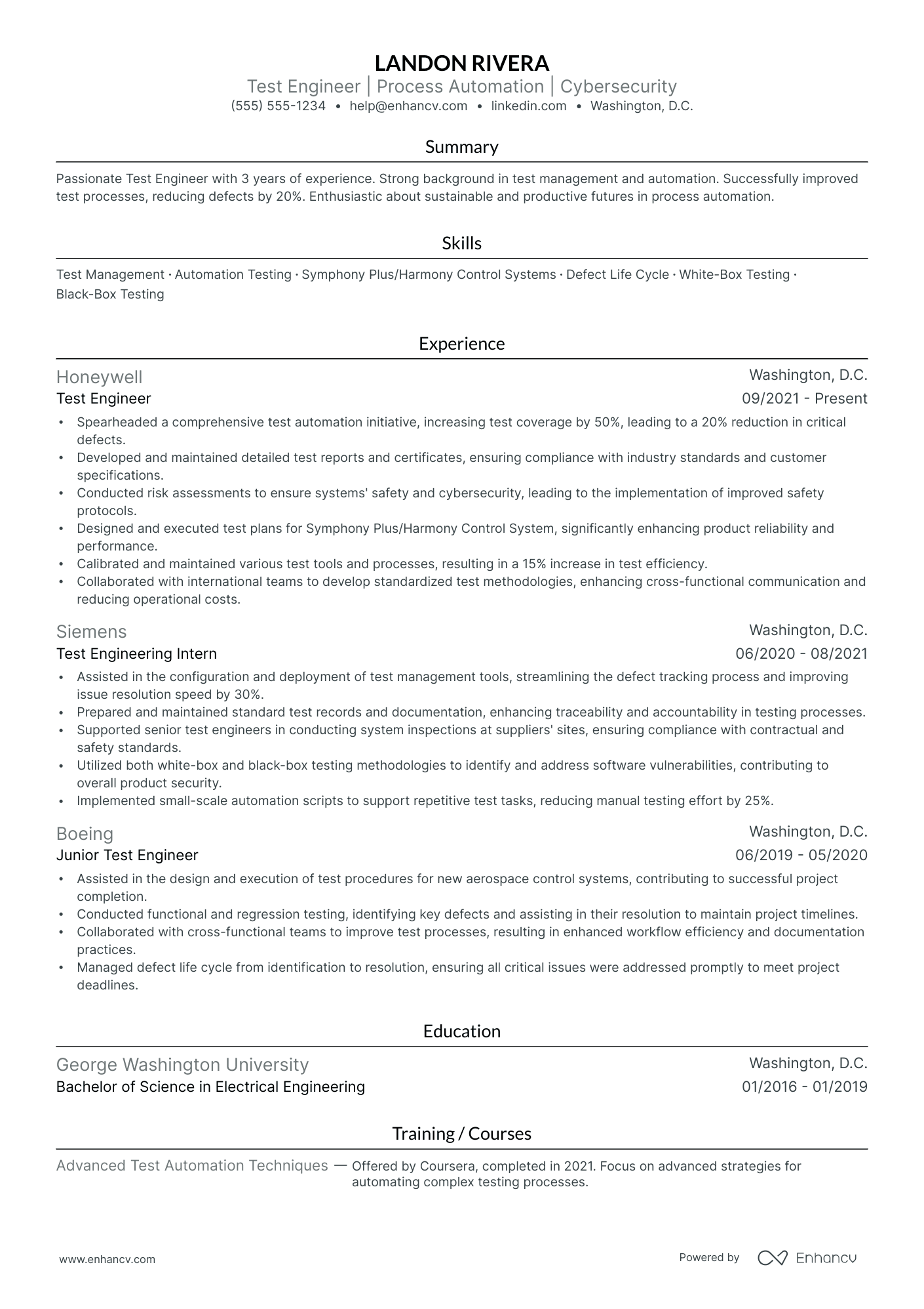 Associate Mechanical Engineer resume example