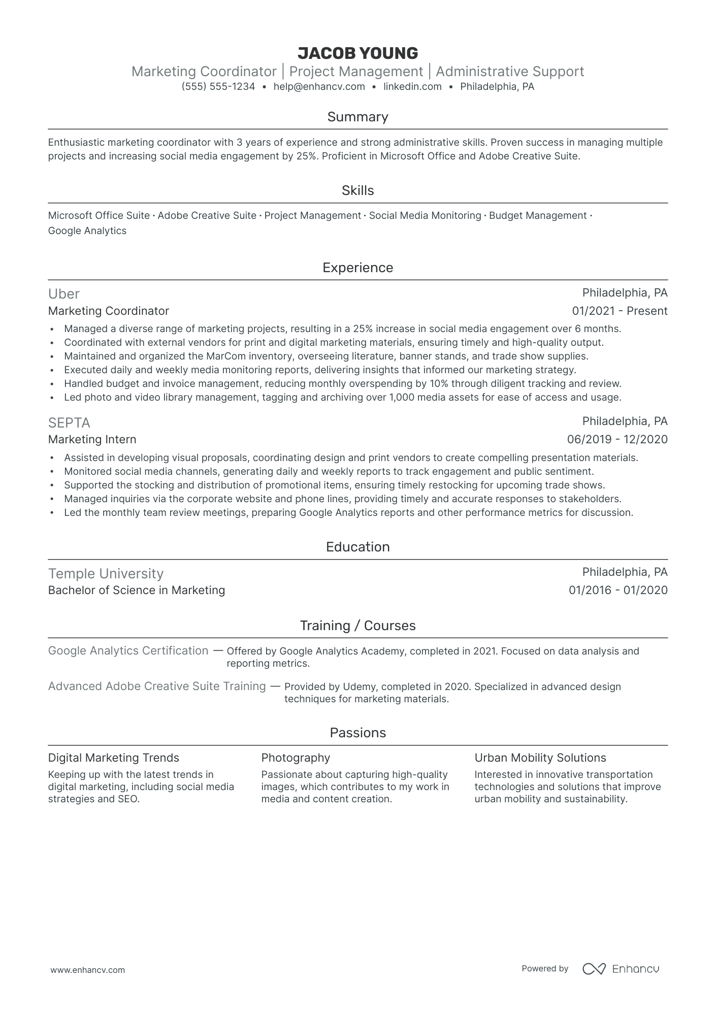 Marketing Communications Coordinator resume example