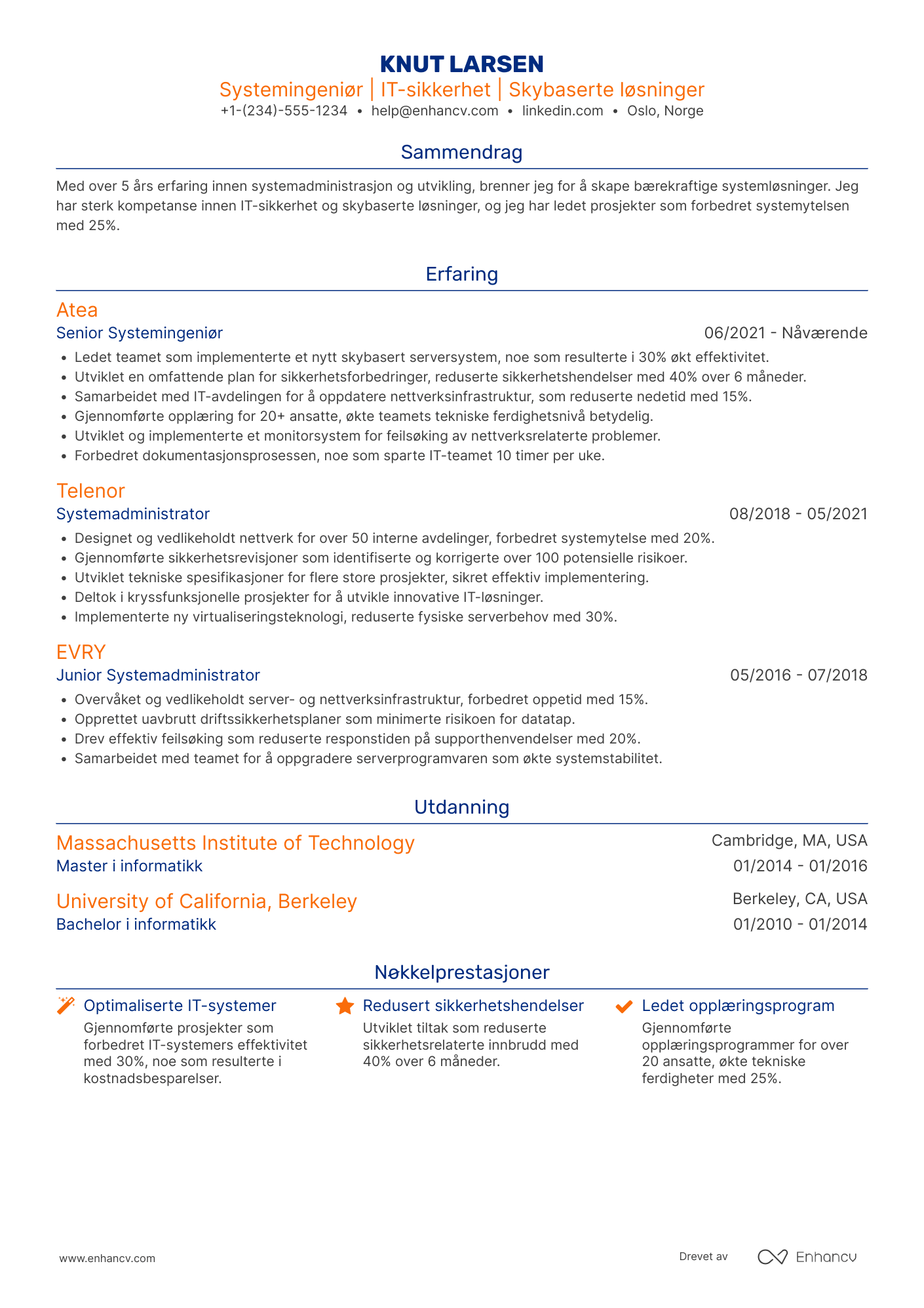 Systemingeniør CV