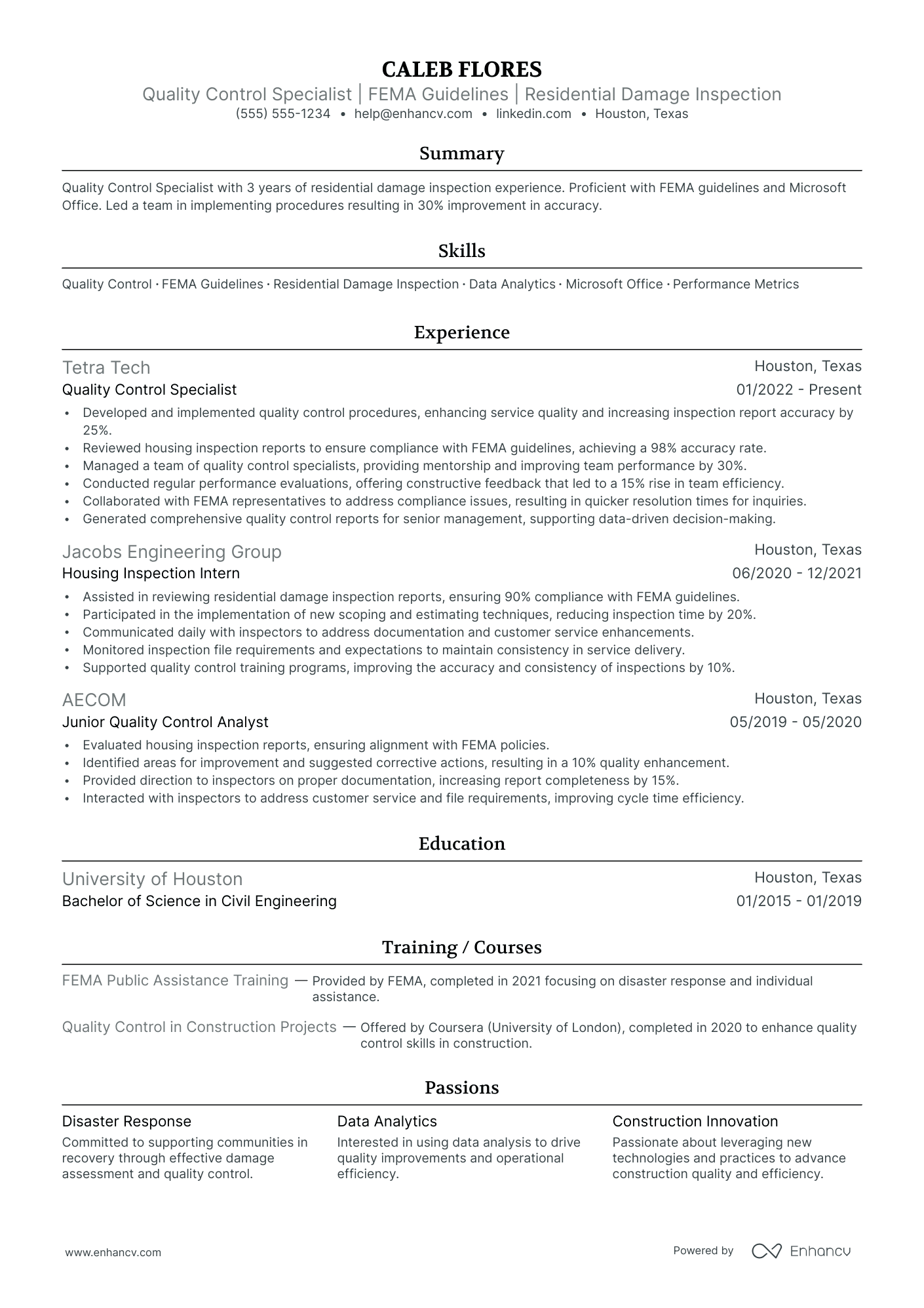 Quality Control Manager Resume Example Resume Example