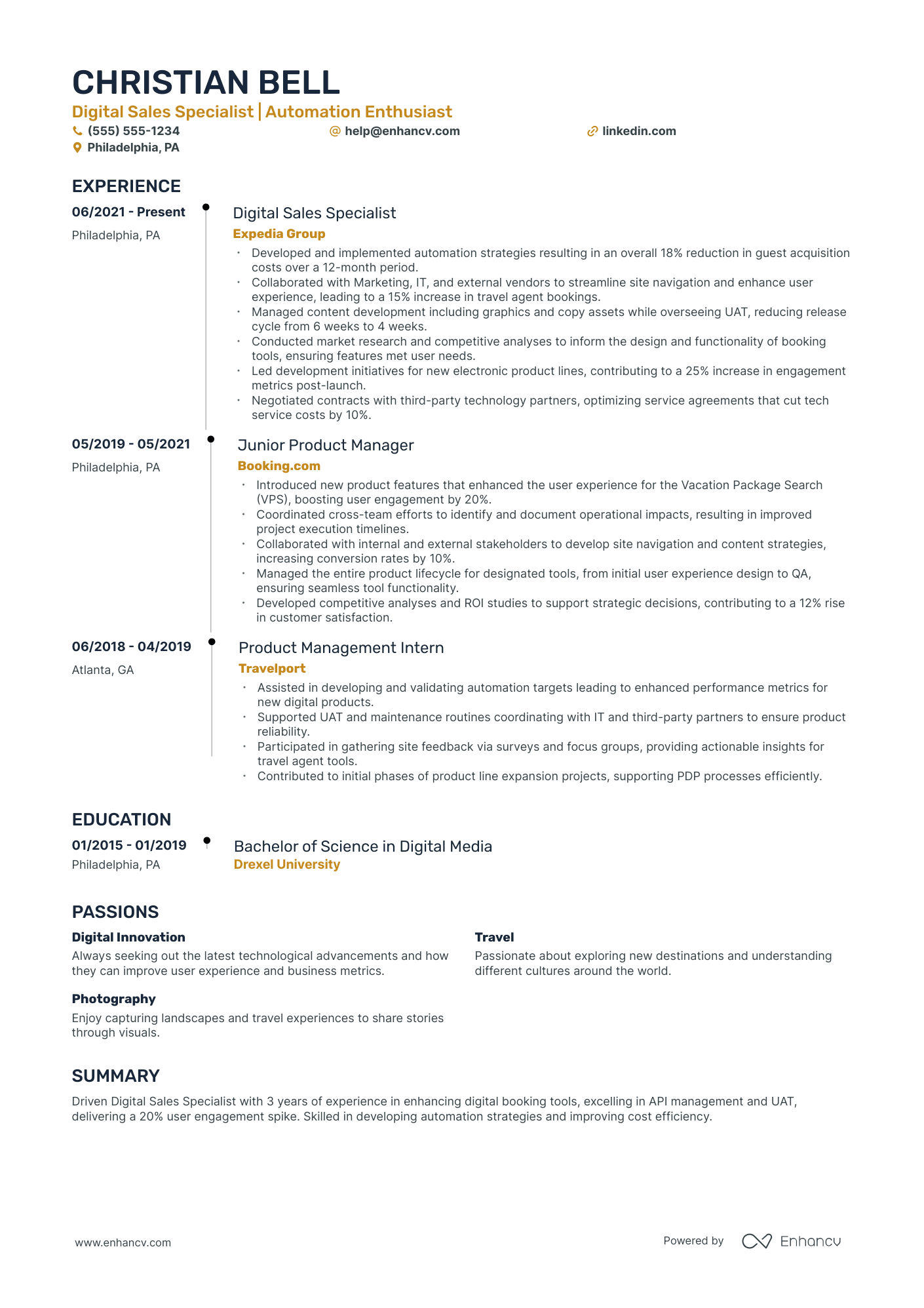 Senior Product Owner resume example