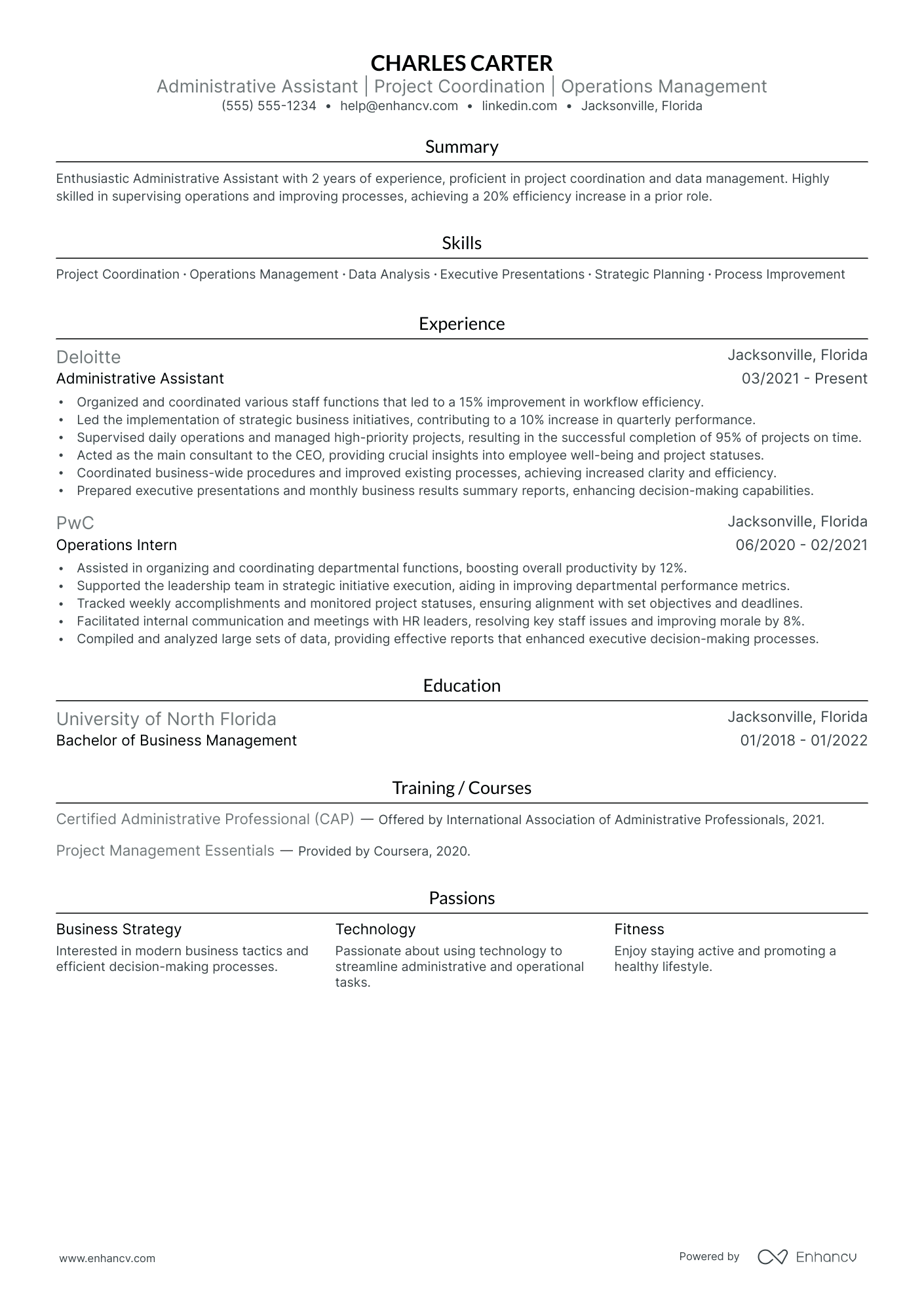 Administrative Assistant to the CEO Resume Example Resume Example