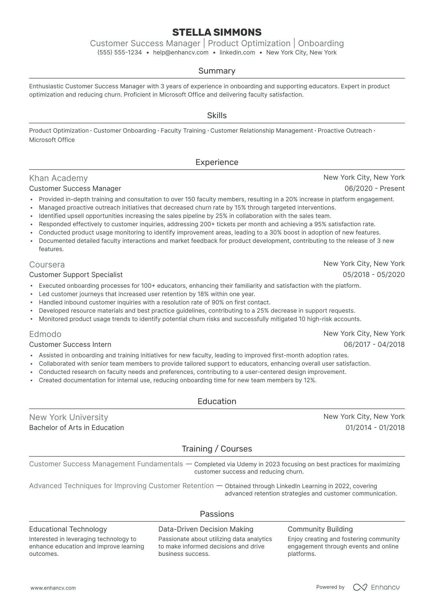 Customer Success Manager - Healthcare Sector Resume Example Resume Example