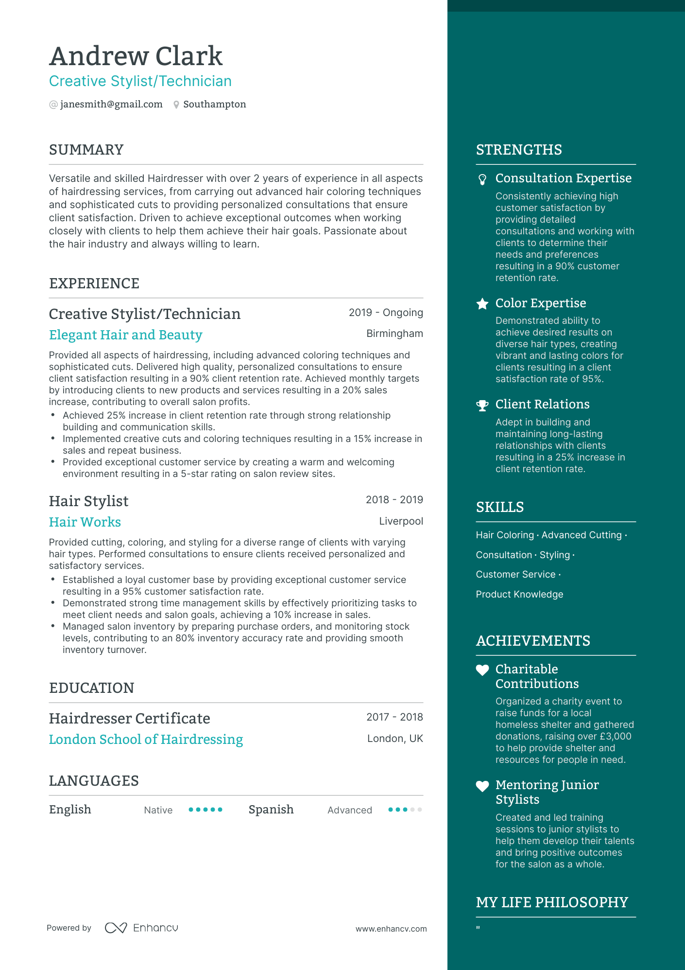 3 Hairdresser CV Examples for 2023