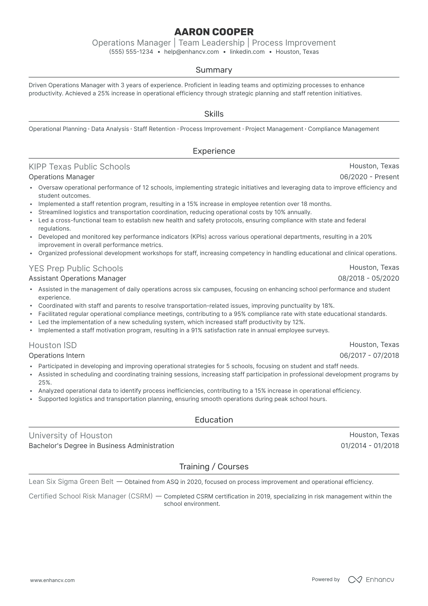 Logistics Operations Manager Resume Example Resume Example