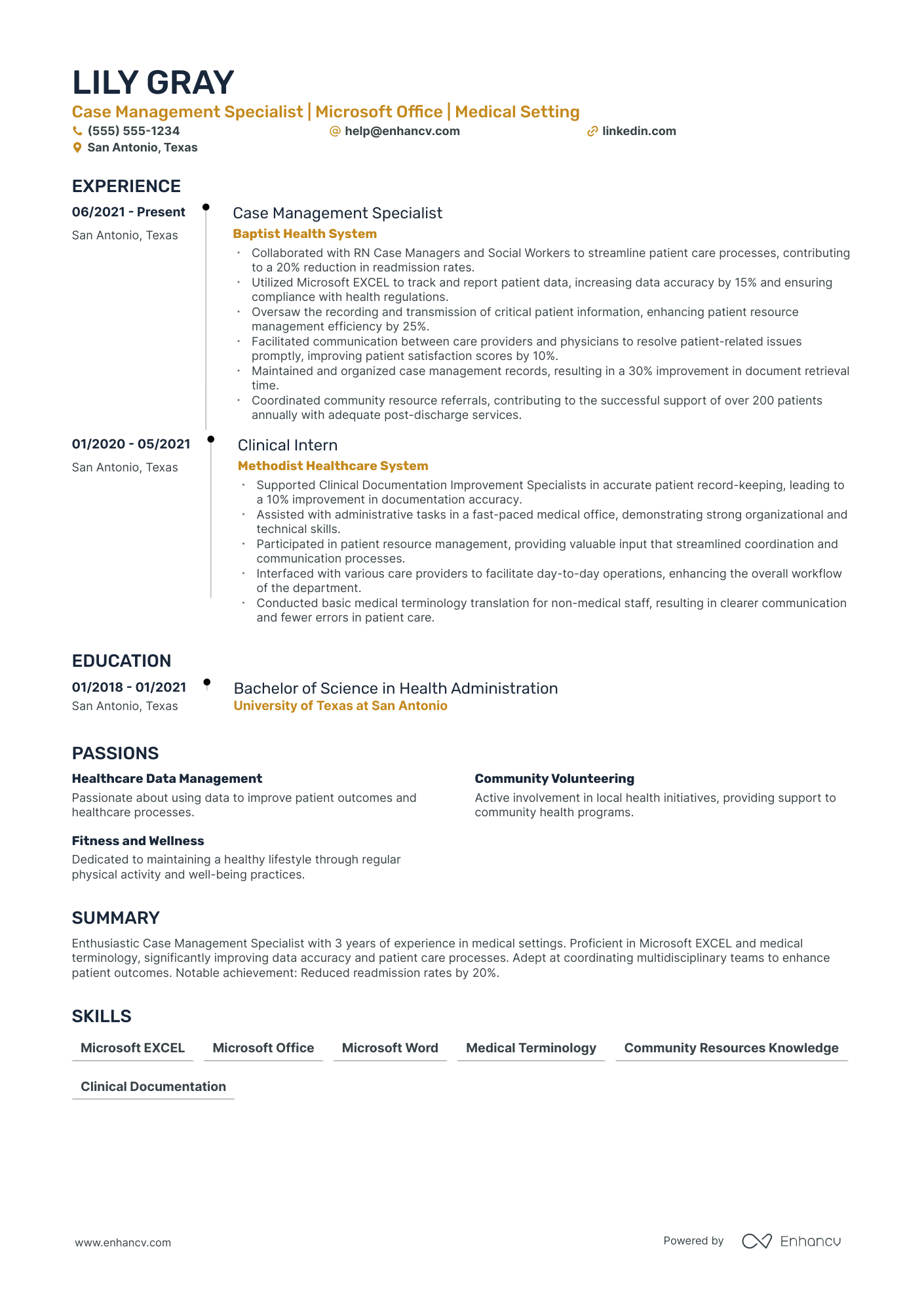 Assistant Case Manager resume example