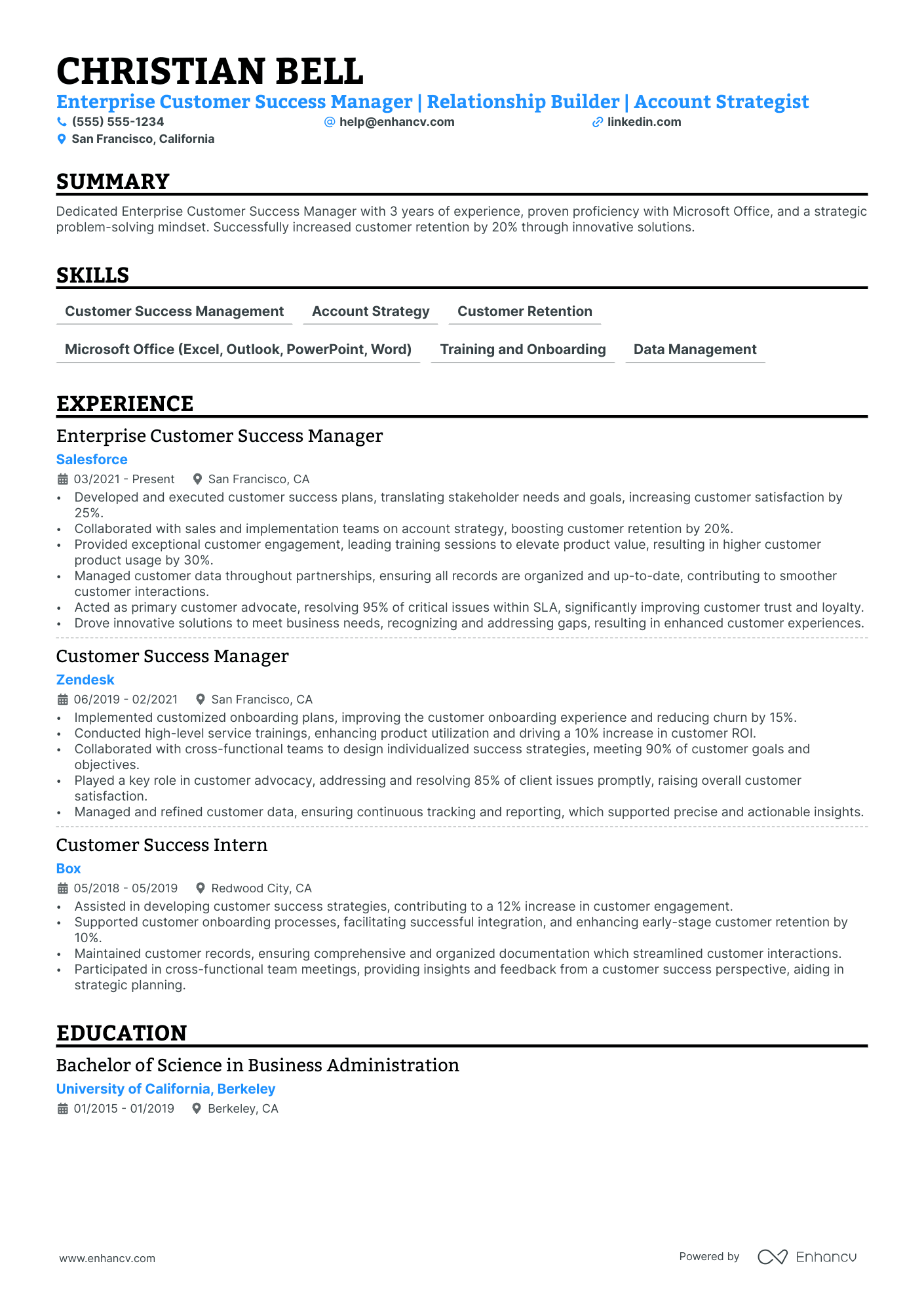 Customer Success Strategy Manager Resume Example Resume Example