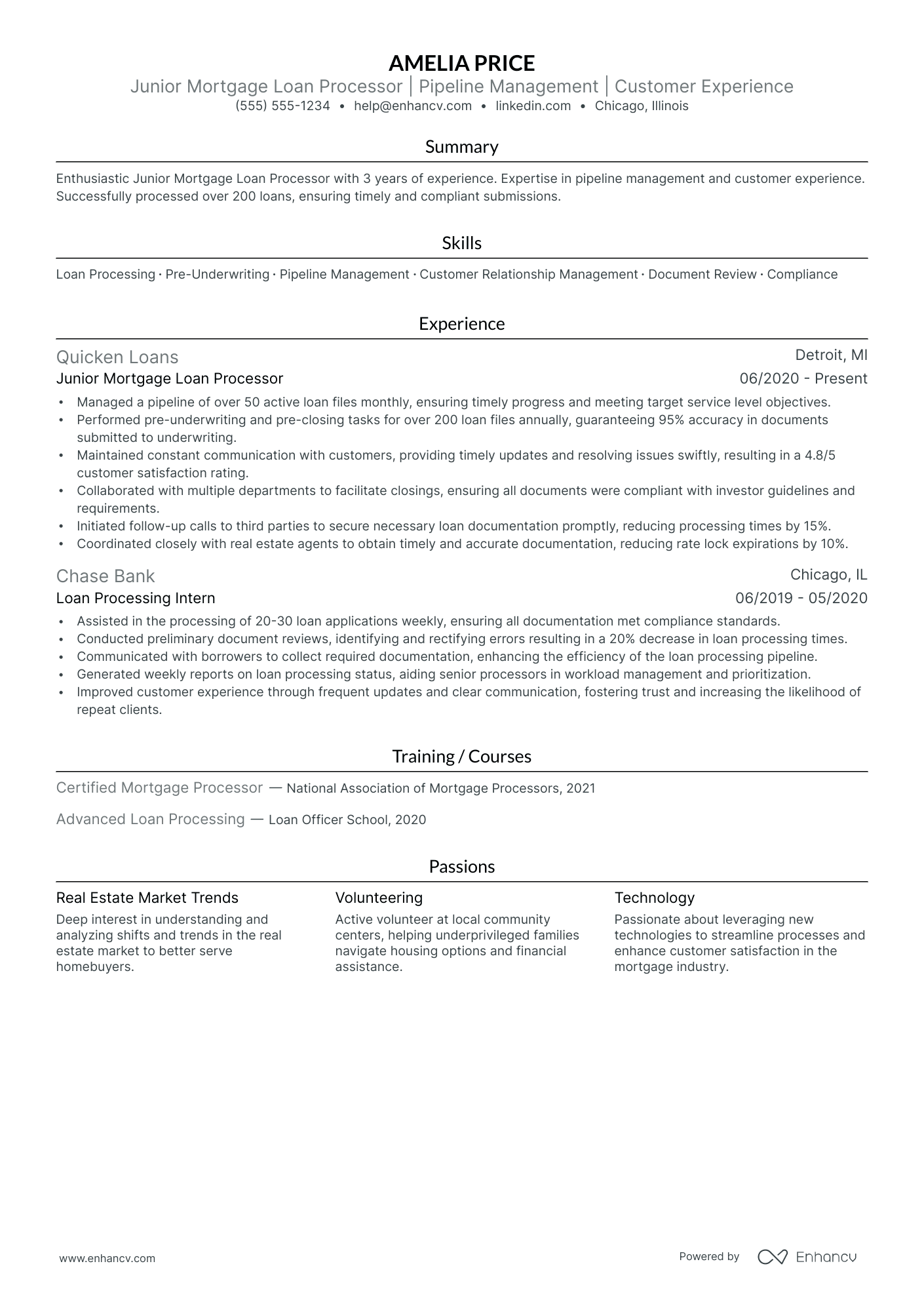 Mortgage Loan Processor Resume Example Resume Example