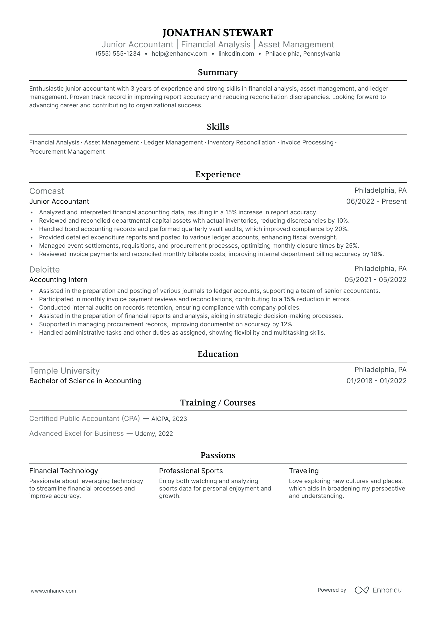 Government Accountant resume example