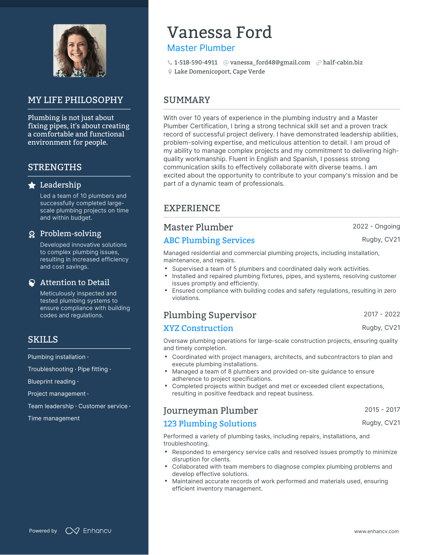 3 Successful Master Plumber Resume Examples And Writing Tips For 2024 3 Successful Master Plumber Resume Examples And Writing Tips For 2024