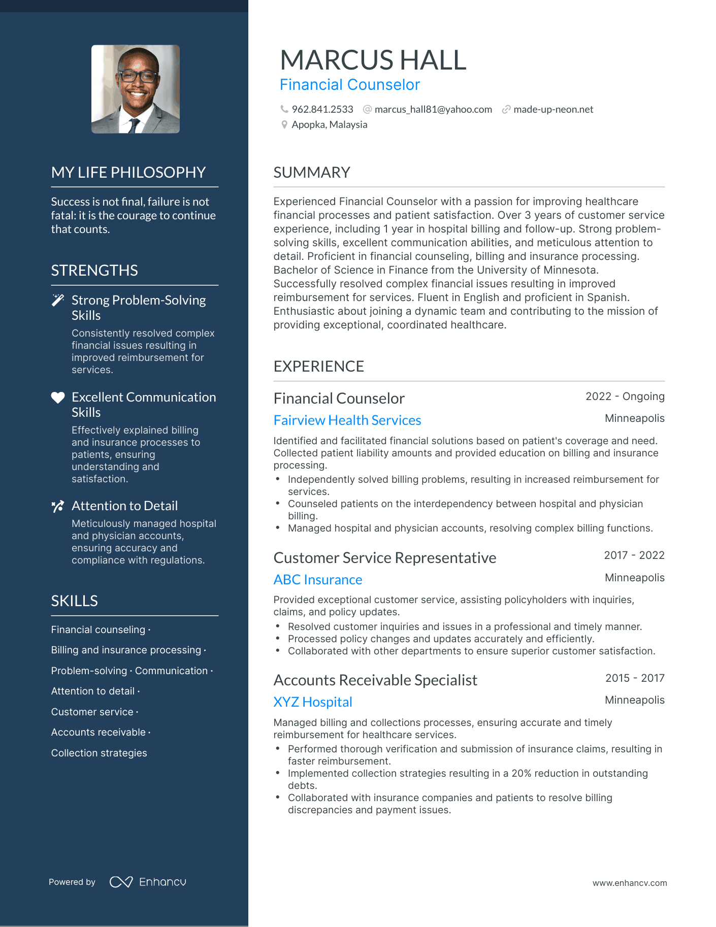 3 Successful Financial Counselor Resume Examples And Writing Tips For 2024   Image 