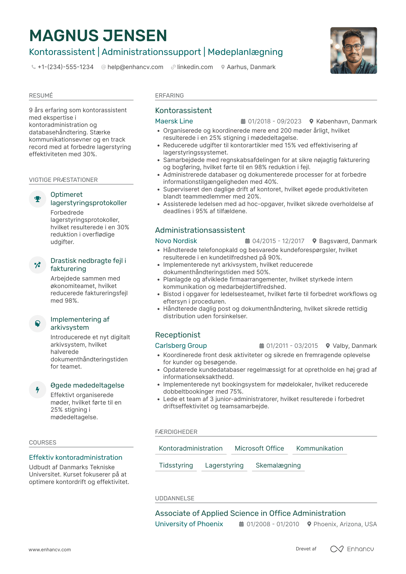 Kontorassistent CV