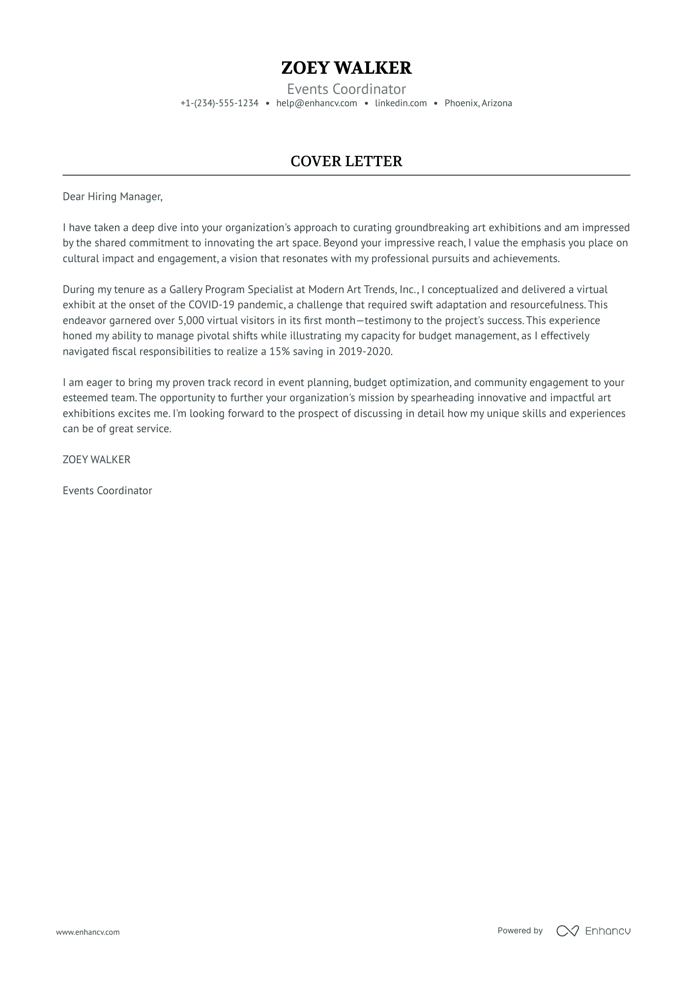 Gallery Director cover letter