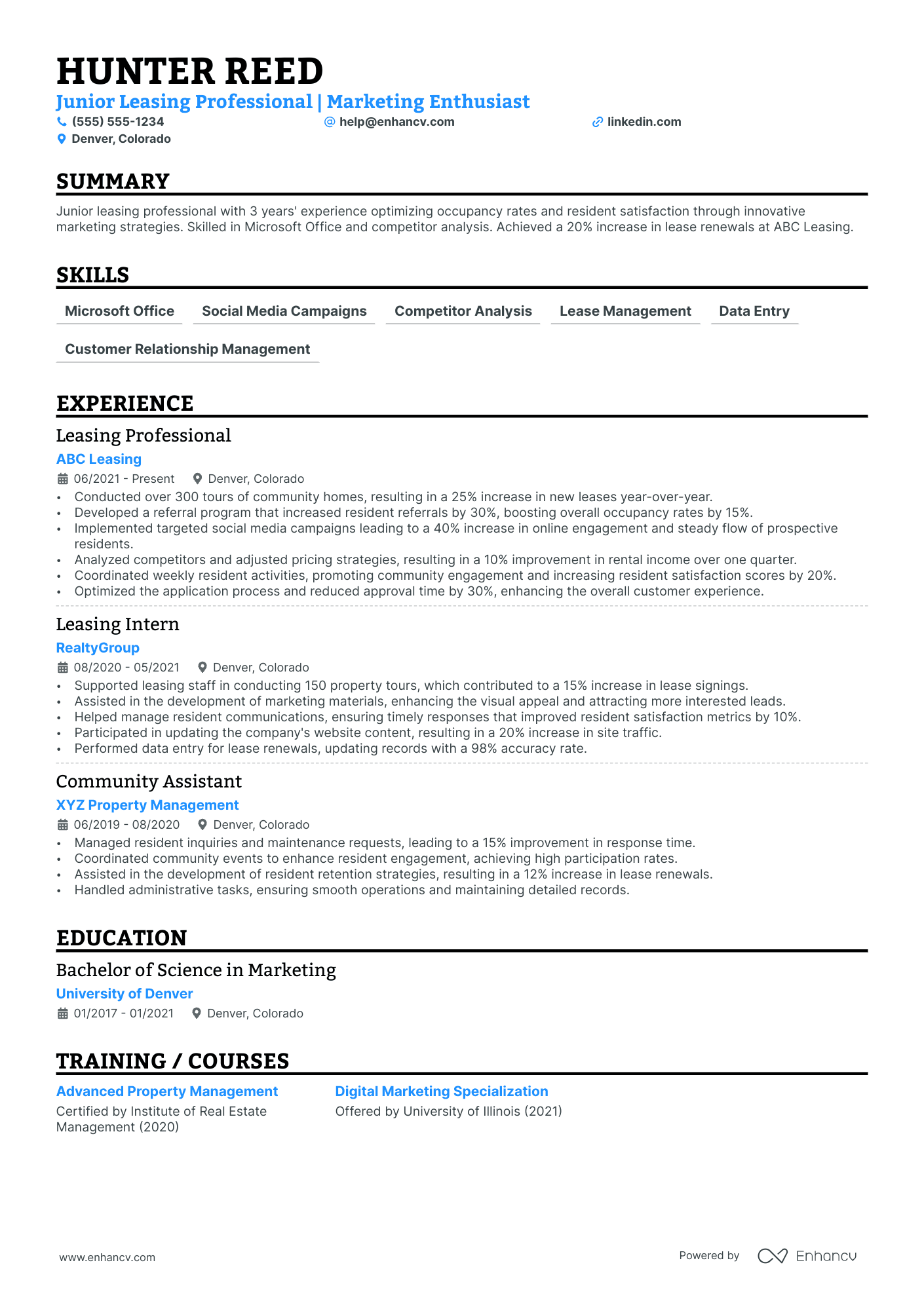 Lead Leasing Agent Resume Example Resume Example