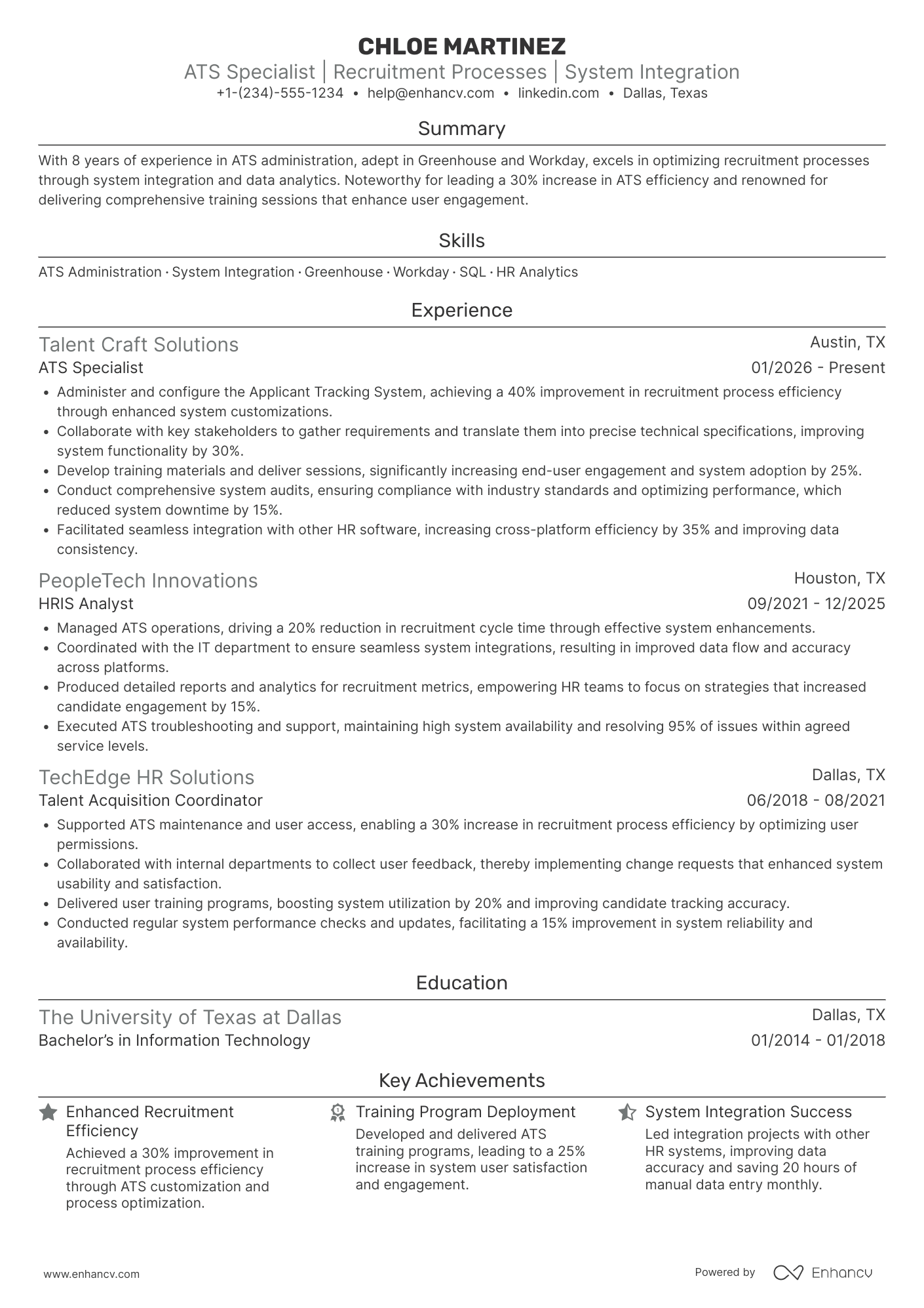 ATS resume example