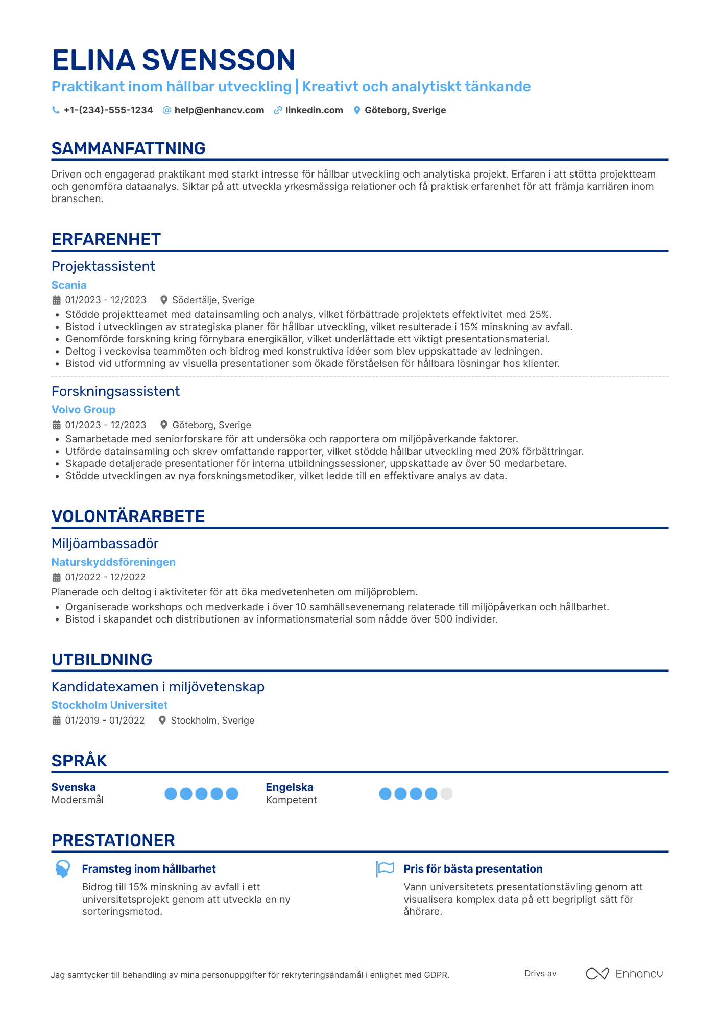 Praktikant CV
