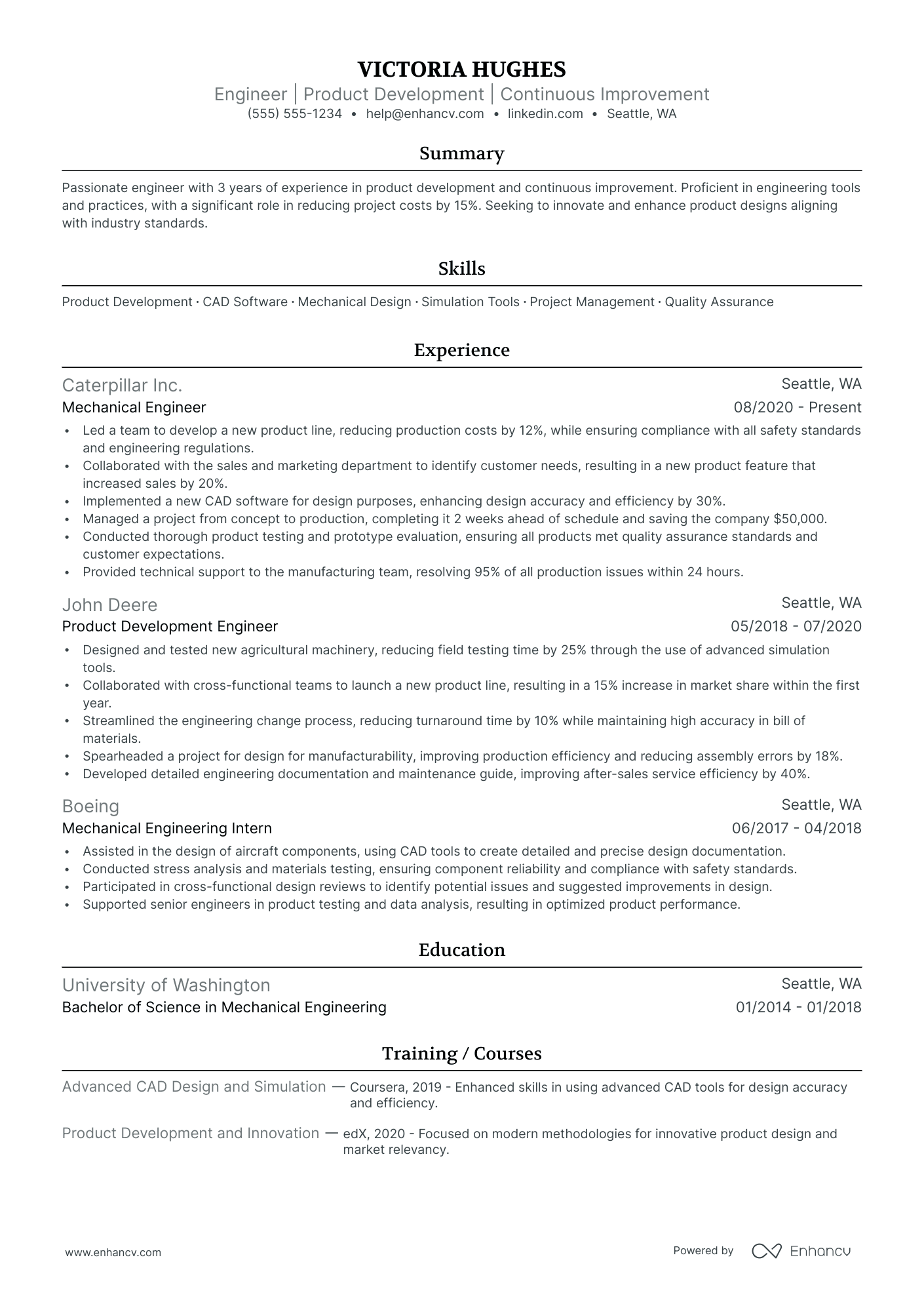 Mechanical Engineering Director resume example