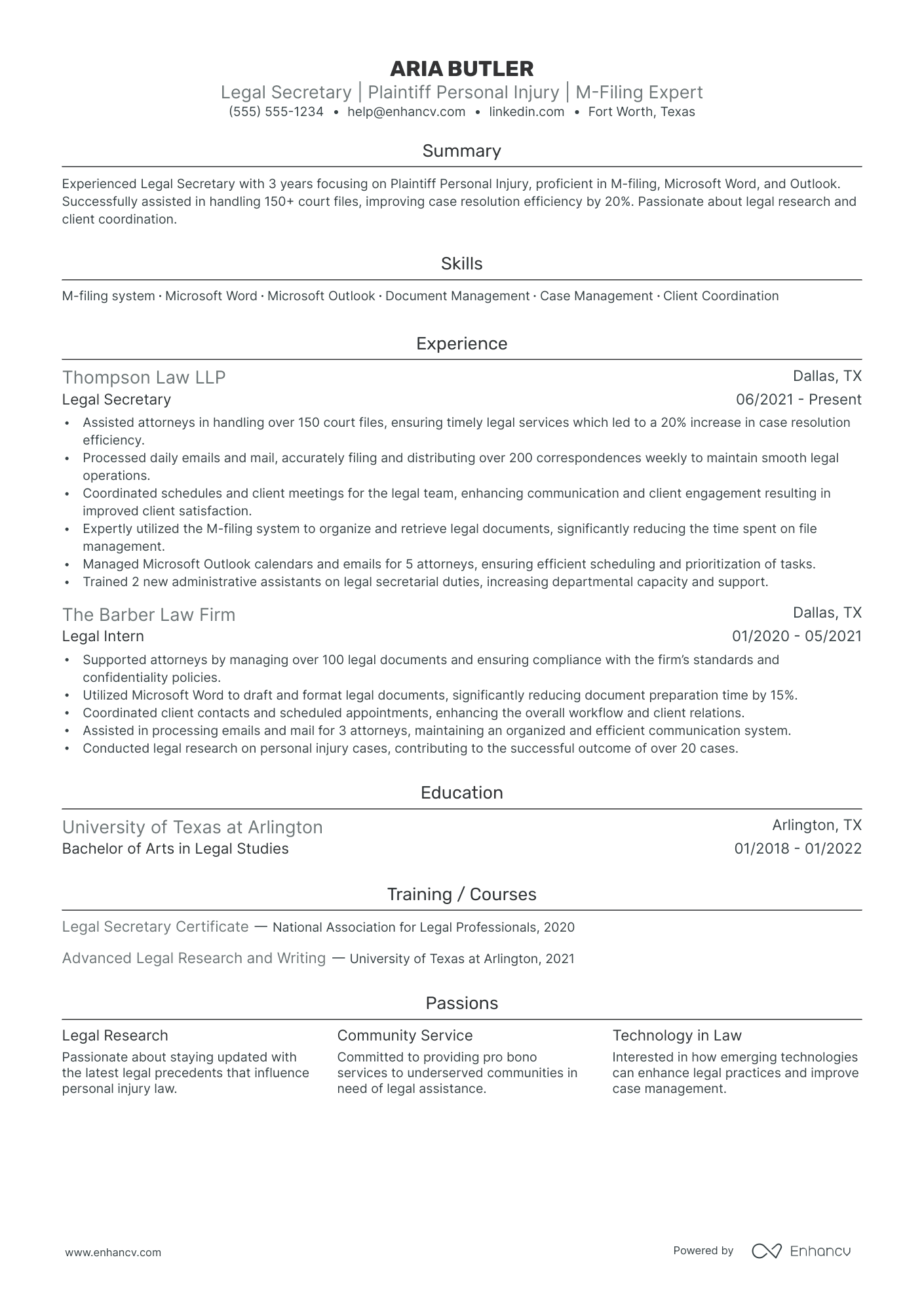 Litigation Paralegal resume example