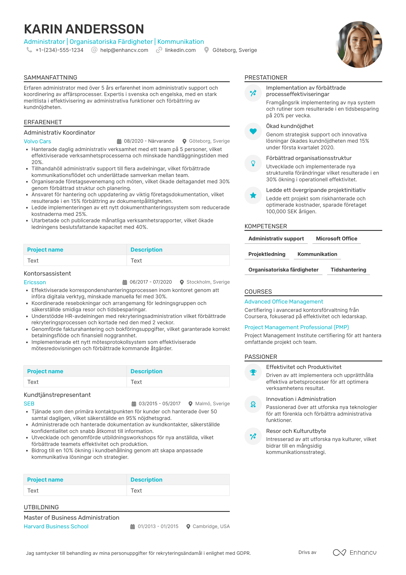 Administrator CV