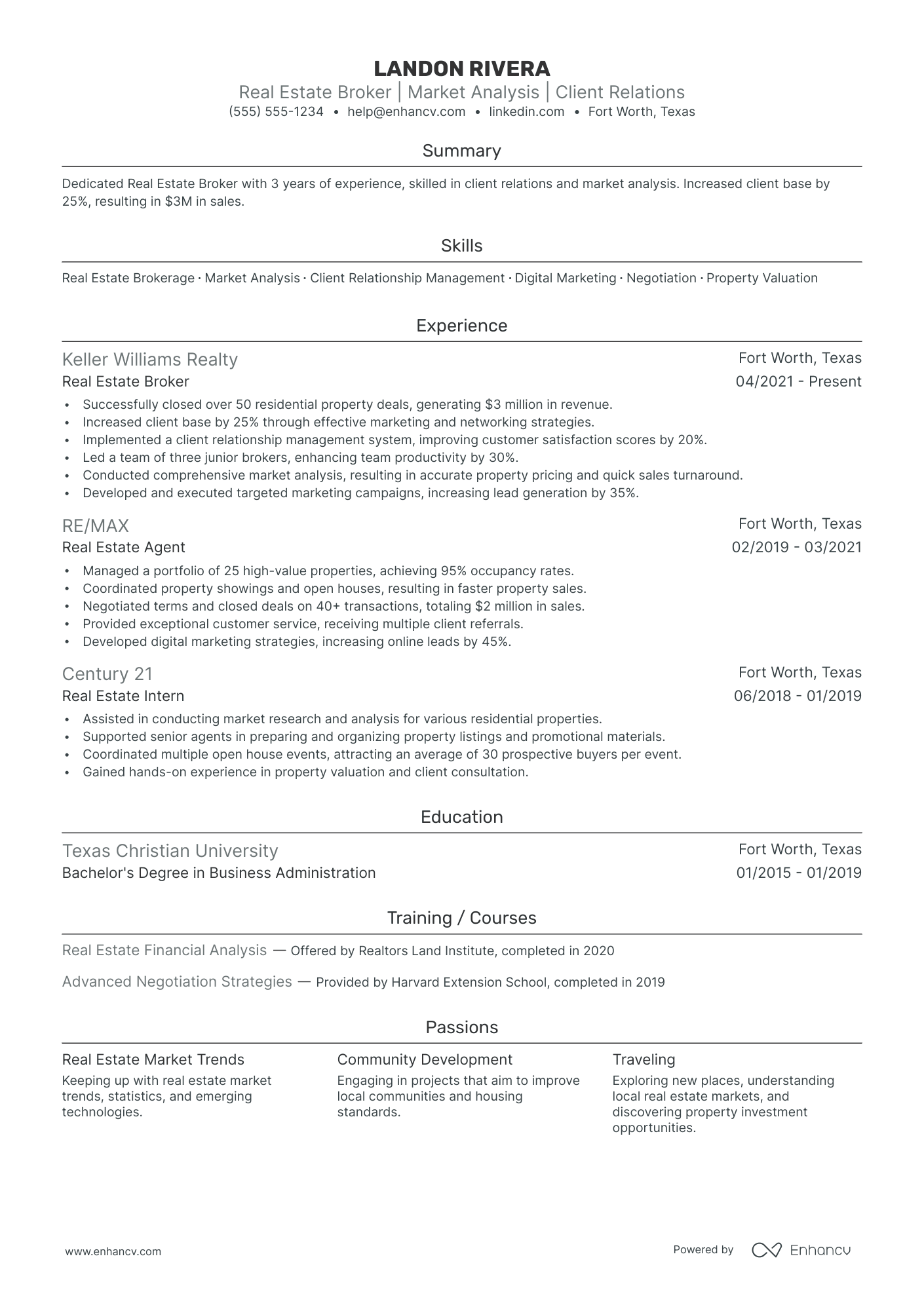 Realtor Broker Resume Example Resume Example