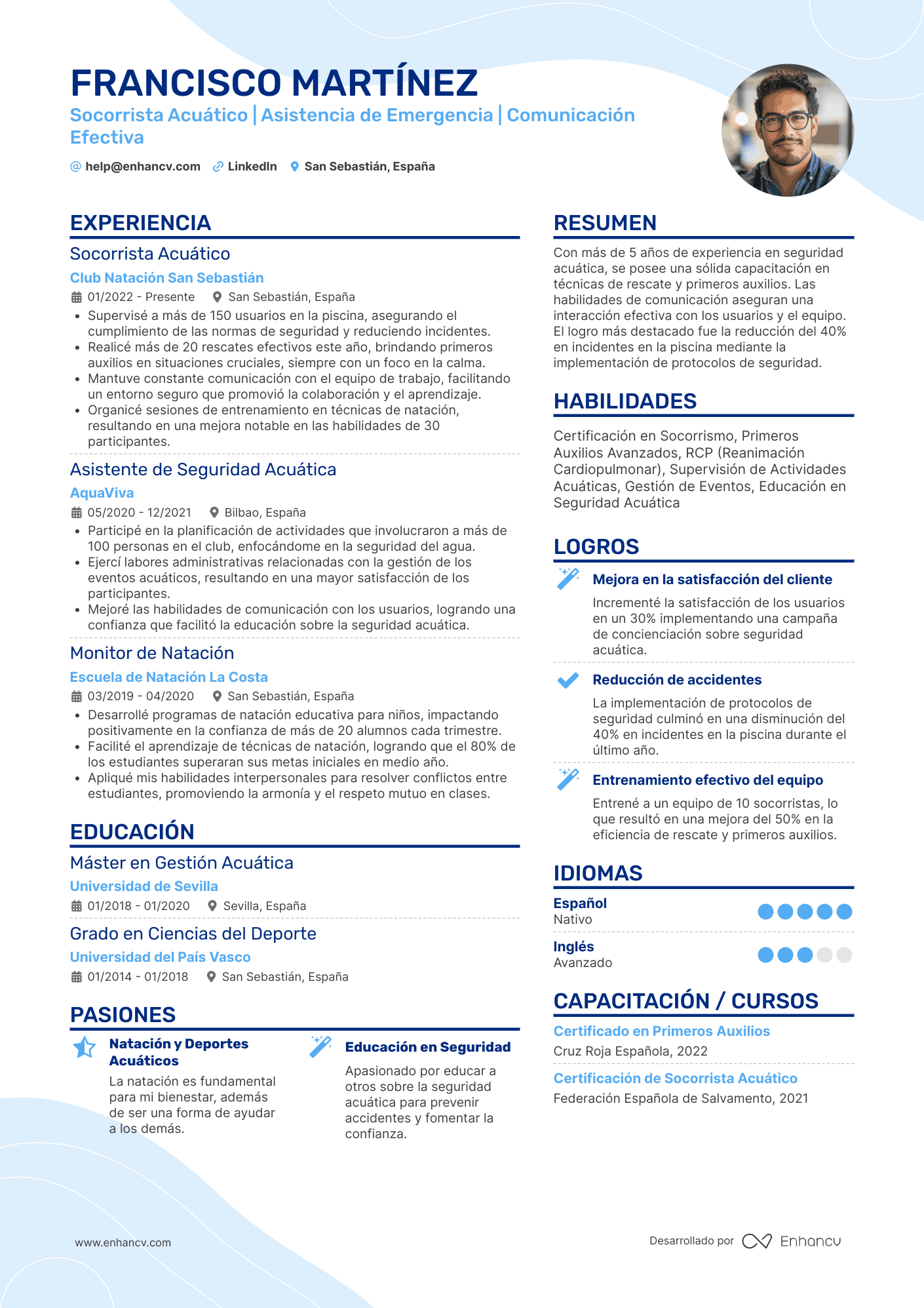 curriculum socorrista CV