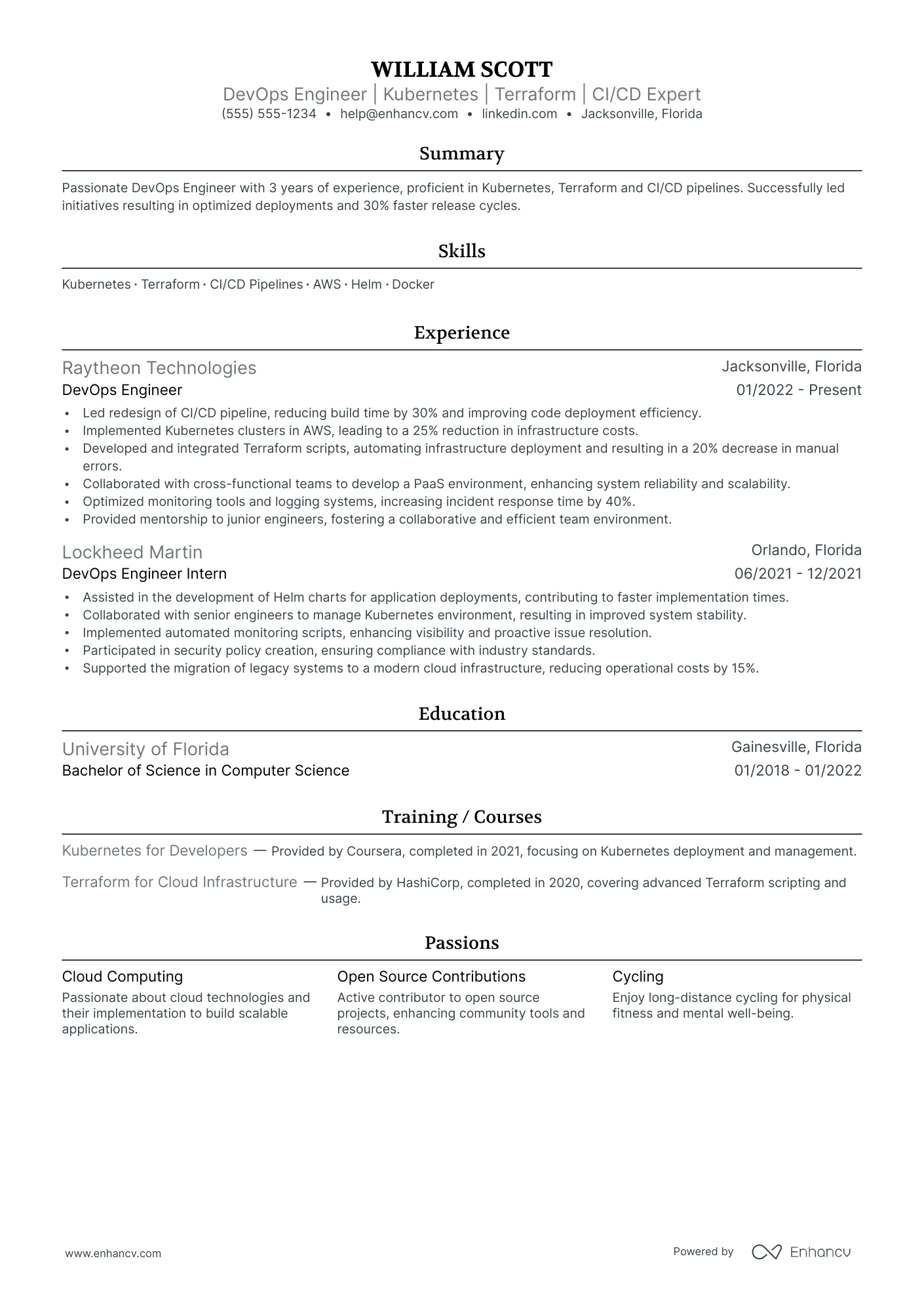 DevOps Engineer Intern Resume Example Resume Example