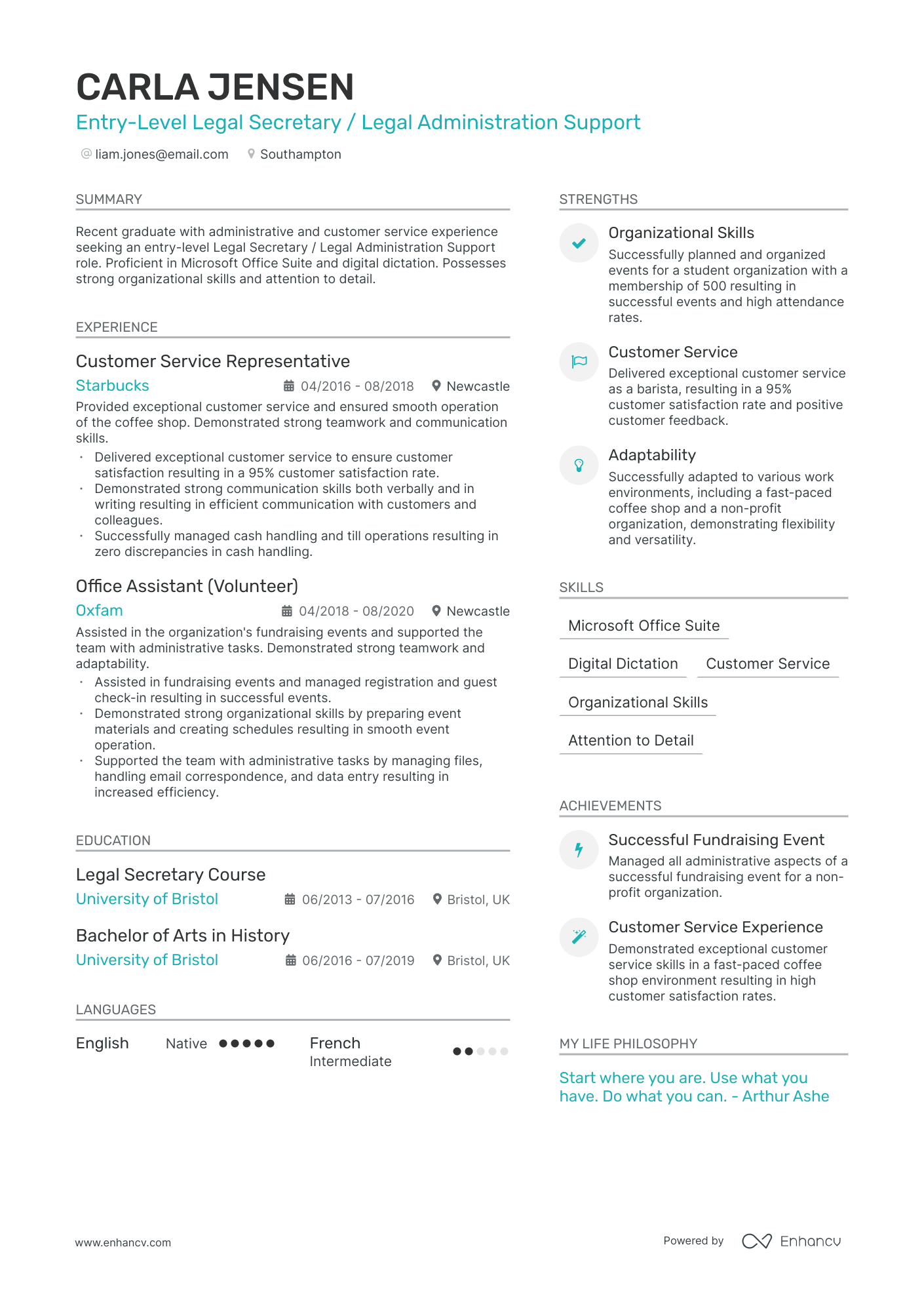 3 Secretary CV Examples for 2024